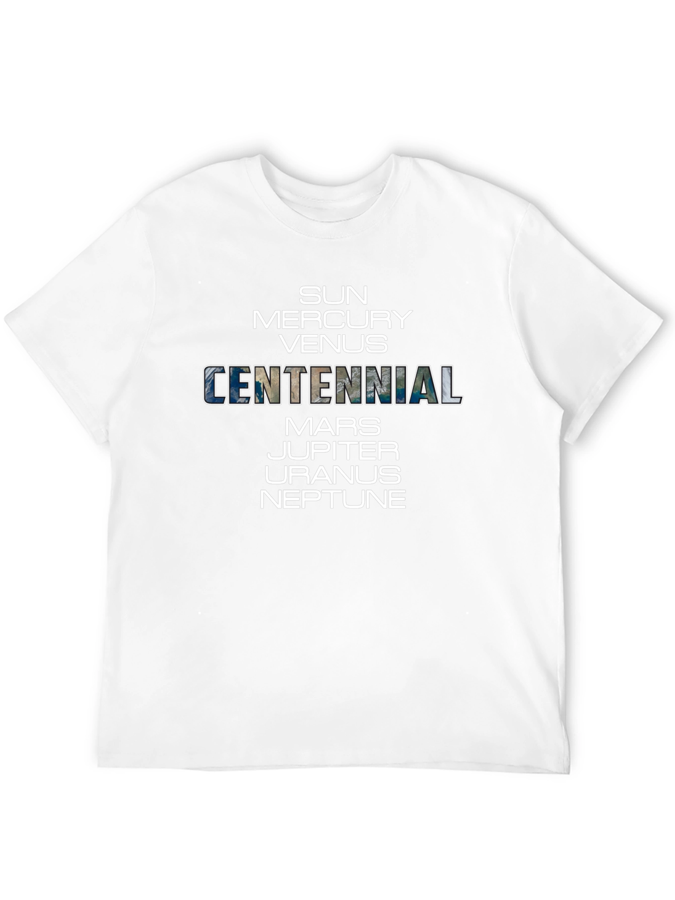 Planets Centennial T-Shirt - Black Crew Neck