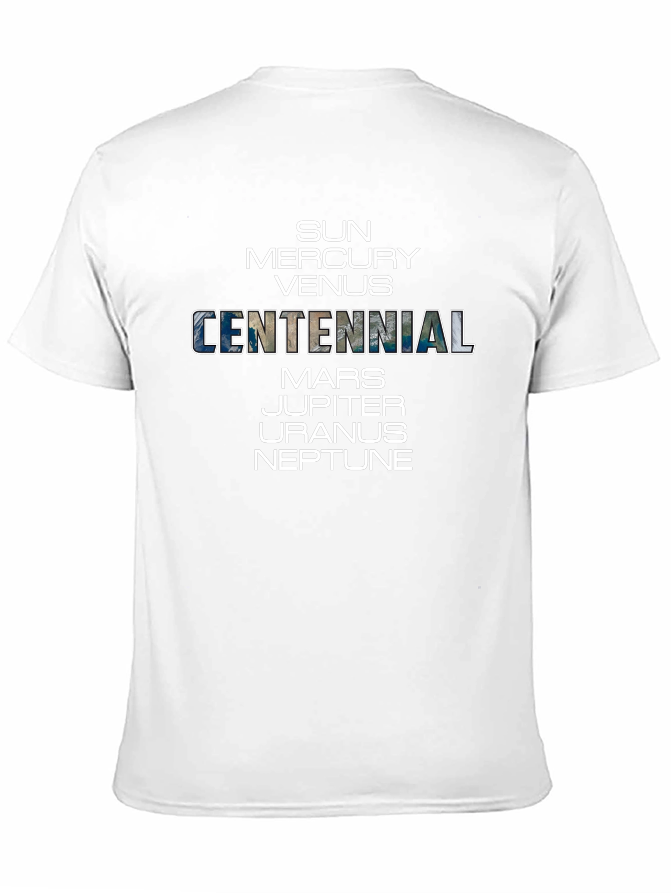 Planets Centennial T-Shirt - Black Crew Neck