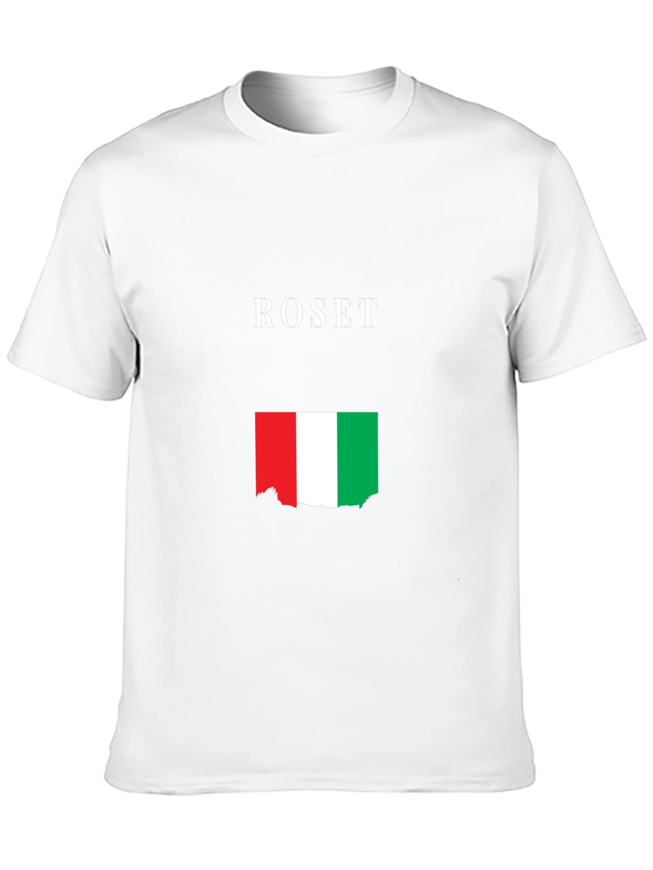 ROSET Italy Flag Graphic Tee - Black Cotton Blend