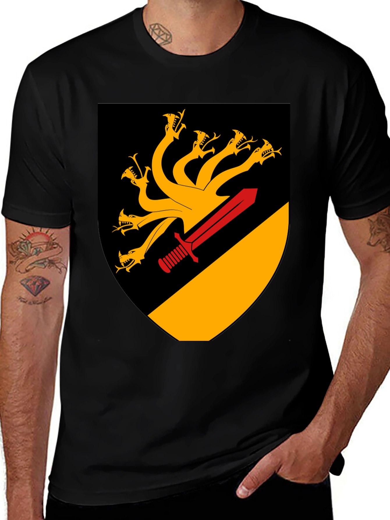 Hydra Crest Graphic Tee - Mens Black Shirt