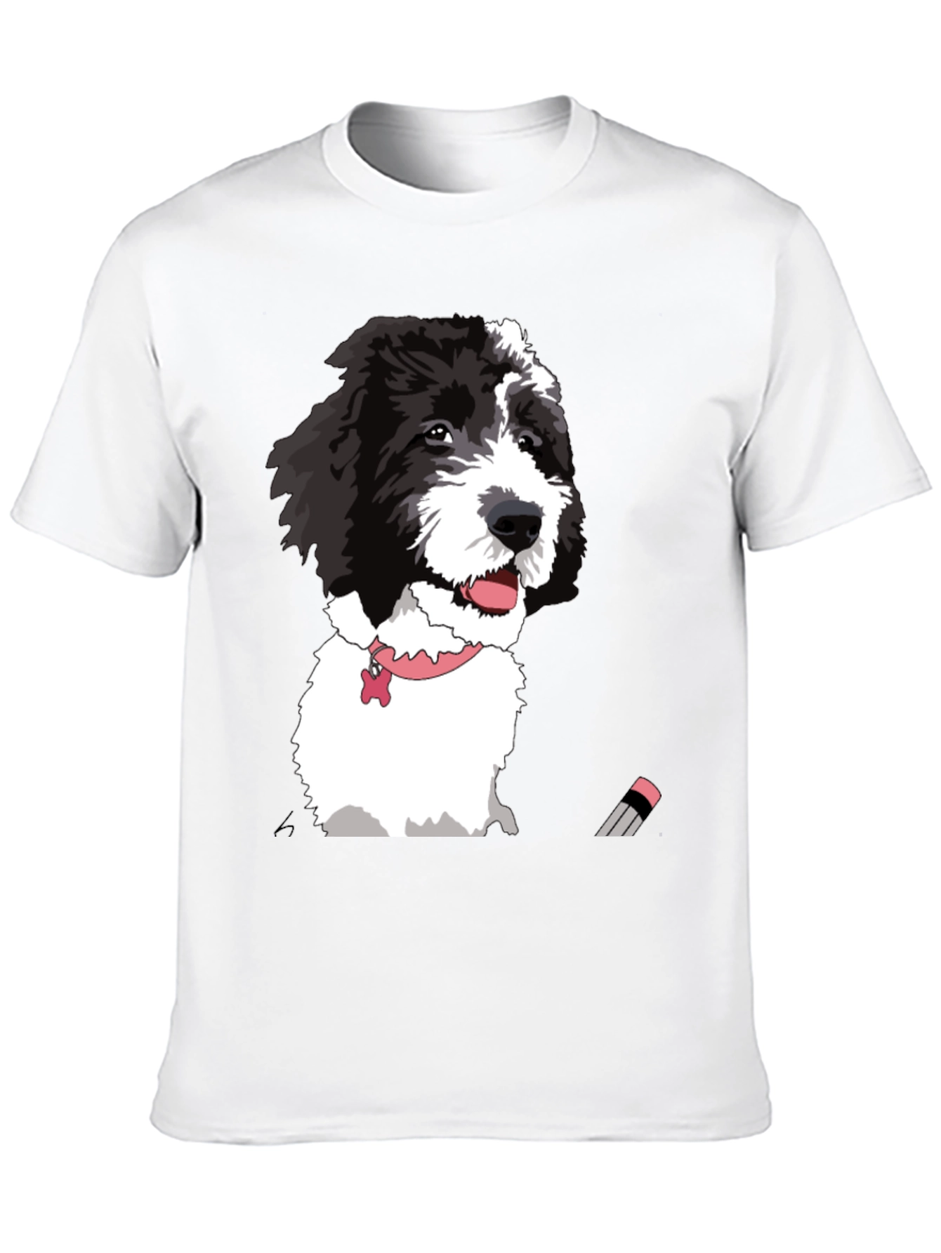 Dog Portrait Graphic Tee - Unisex Black T-Shirt