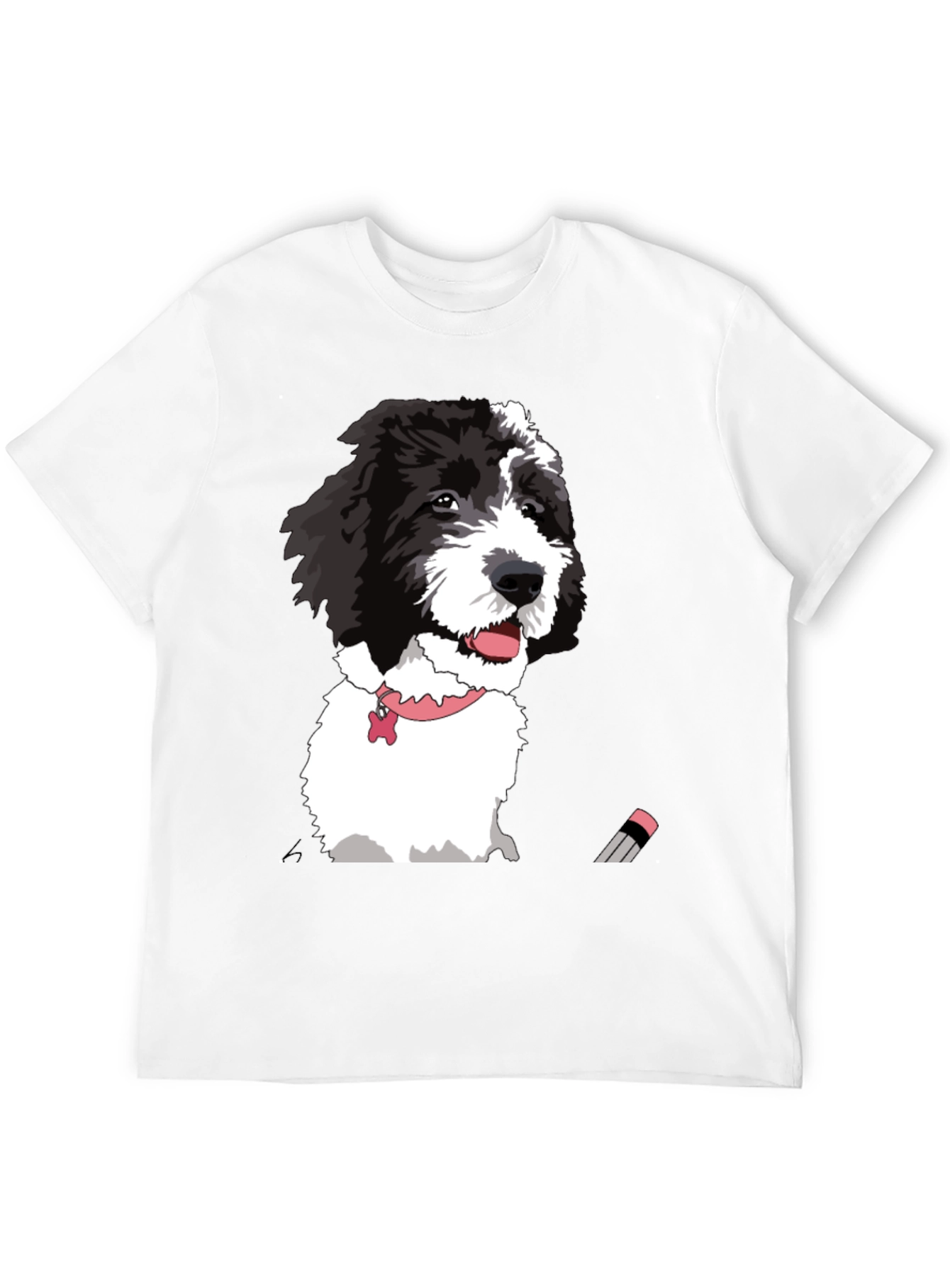 Dog Portrait Graphic Tee - Unisex Black T-Shirt