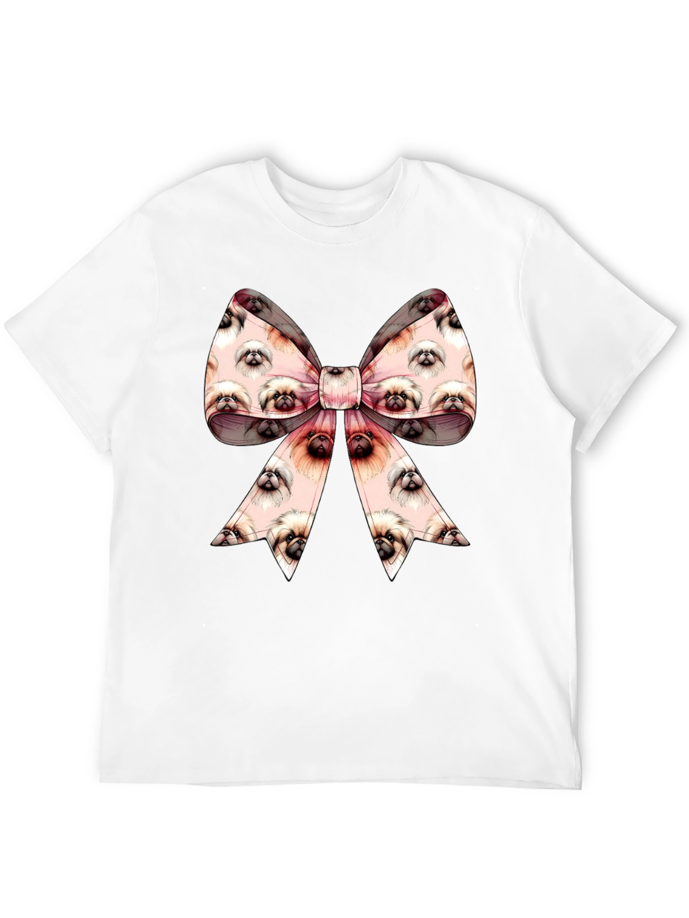 Pekingese Dog Bow T-Shirt - Cute Dog Lover Gift