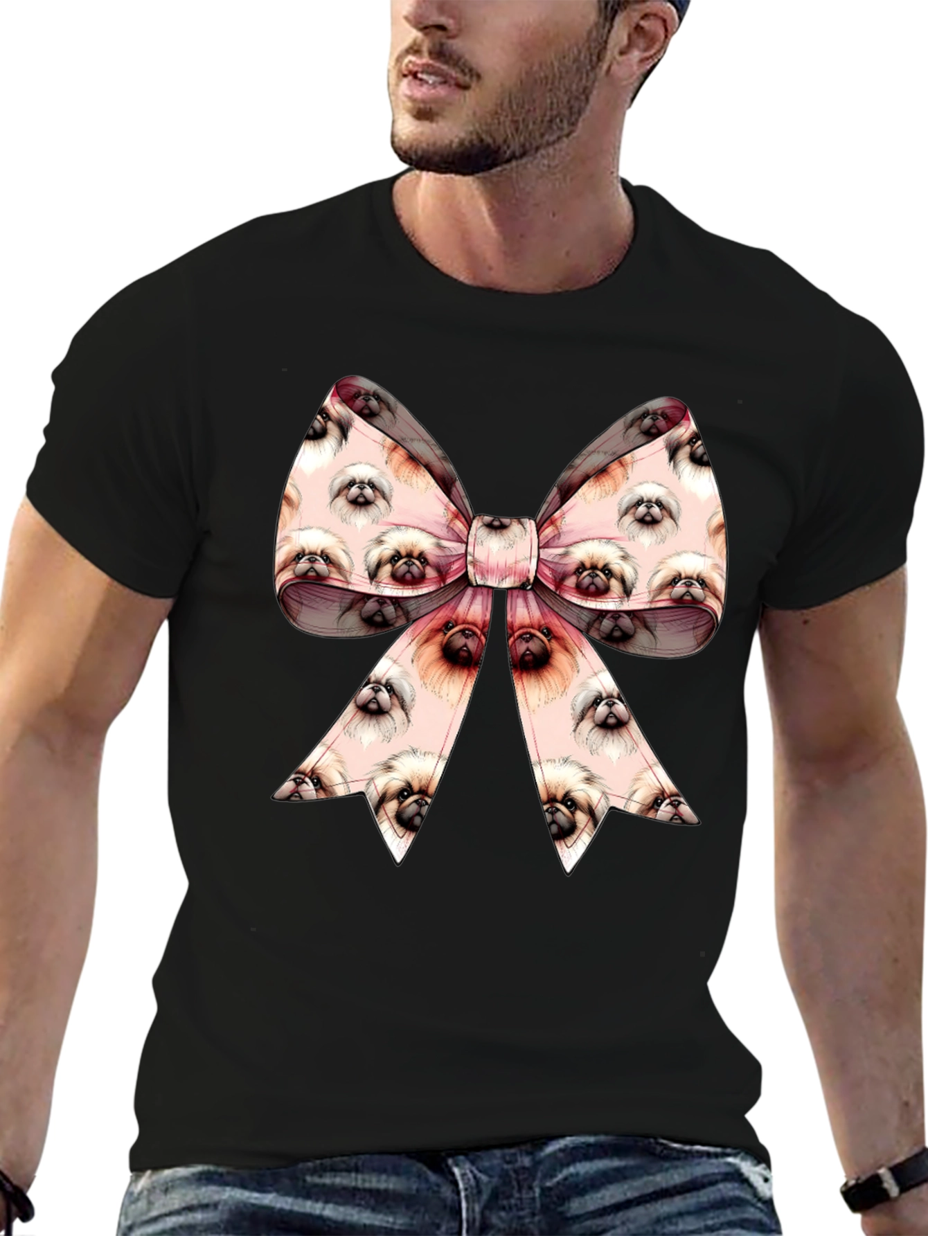 Pekingese Dog Bow T-Shirt - Cute Dog Lover Gift