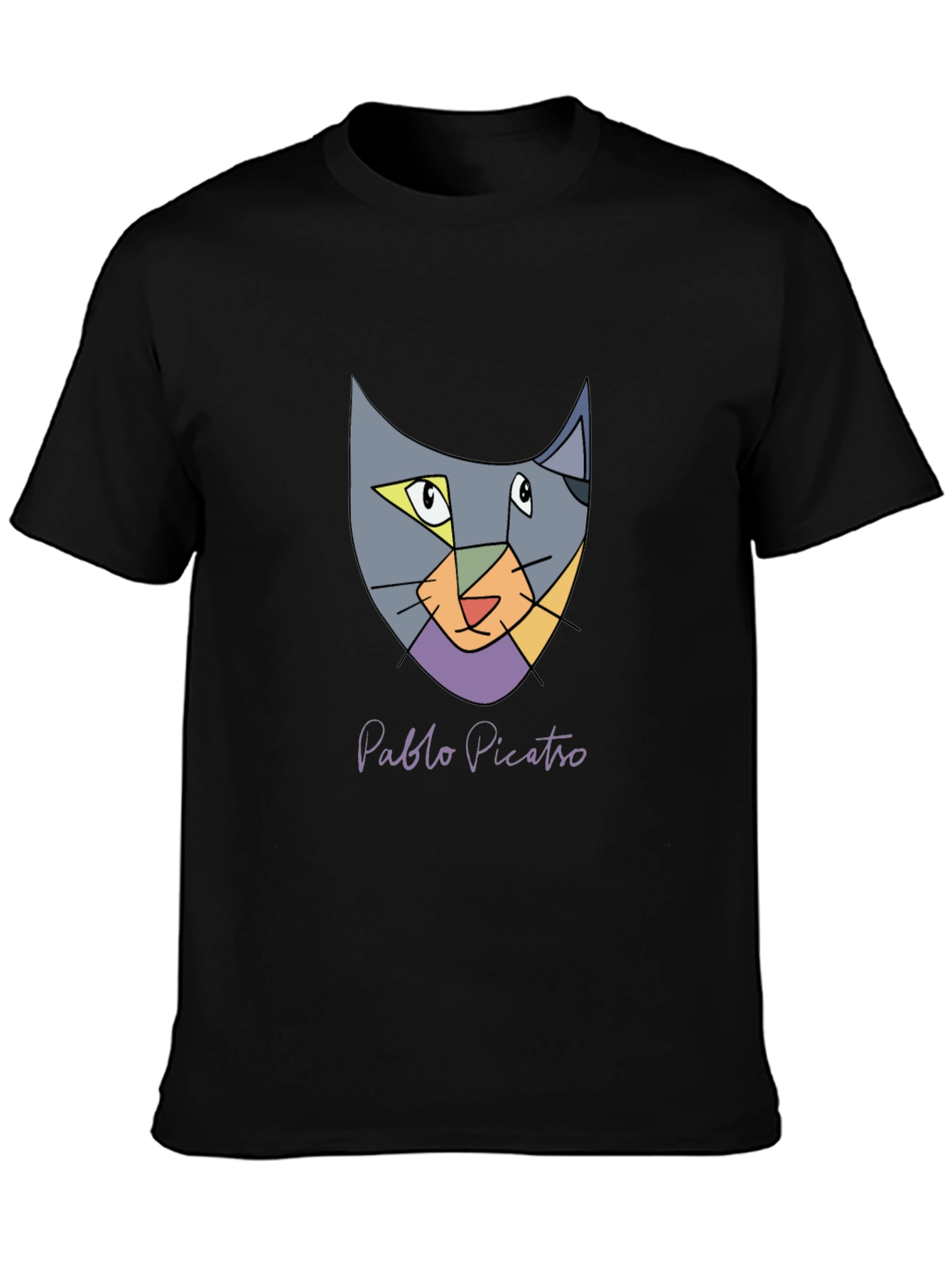 Abstract Cat T-Shirt - Pablo Picatro Design Soft Cotton
