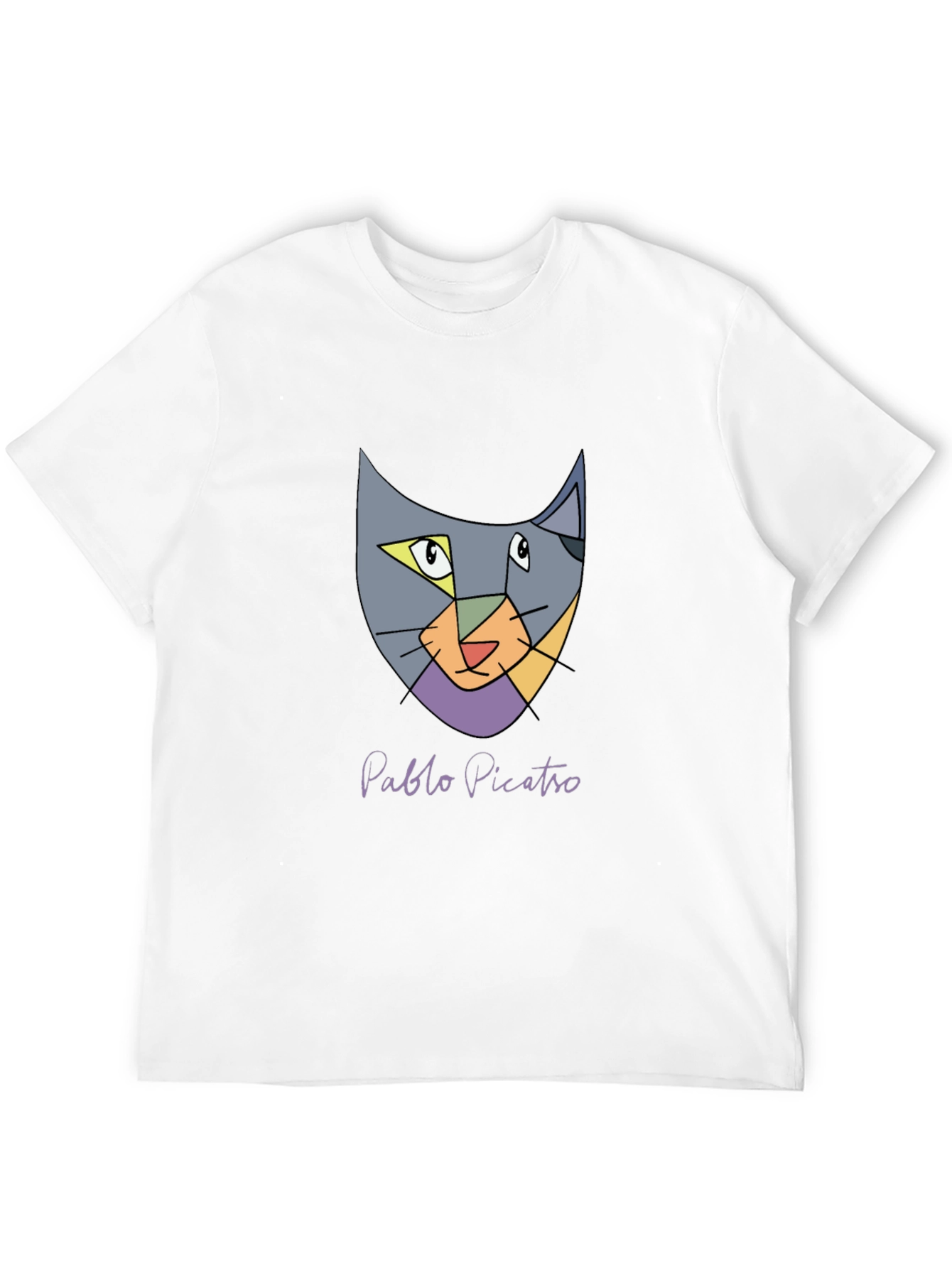 Abstract Cat T-Shirt - Pablo Picatro Design Soft Cotton