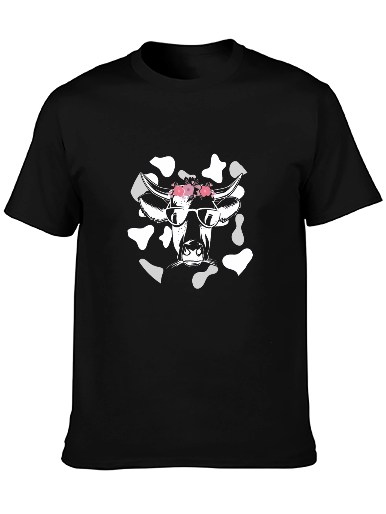Cool Cow Graphic Tee - Unisex Black T-Shirt