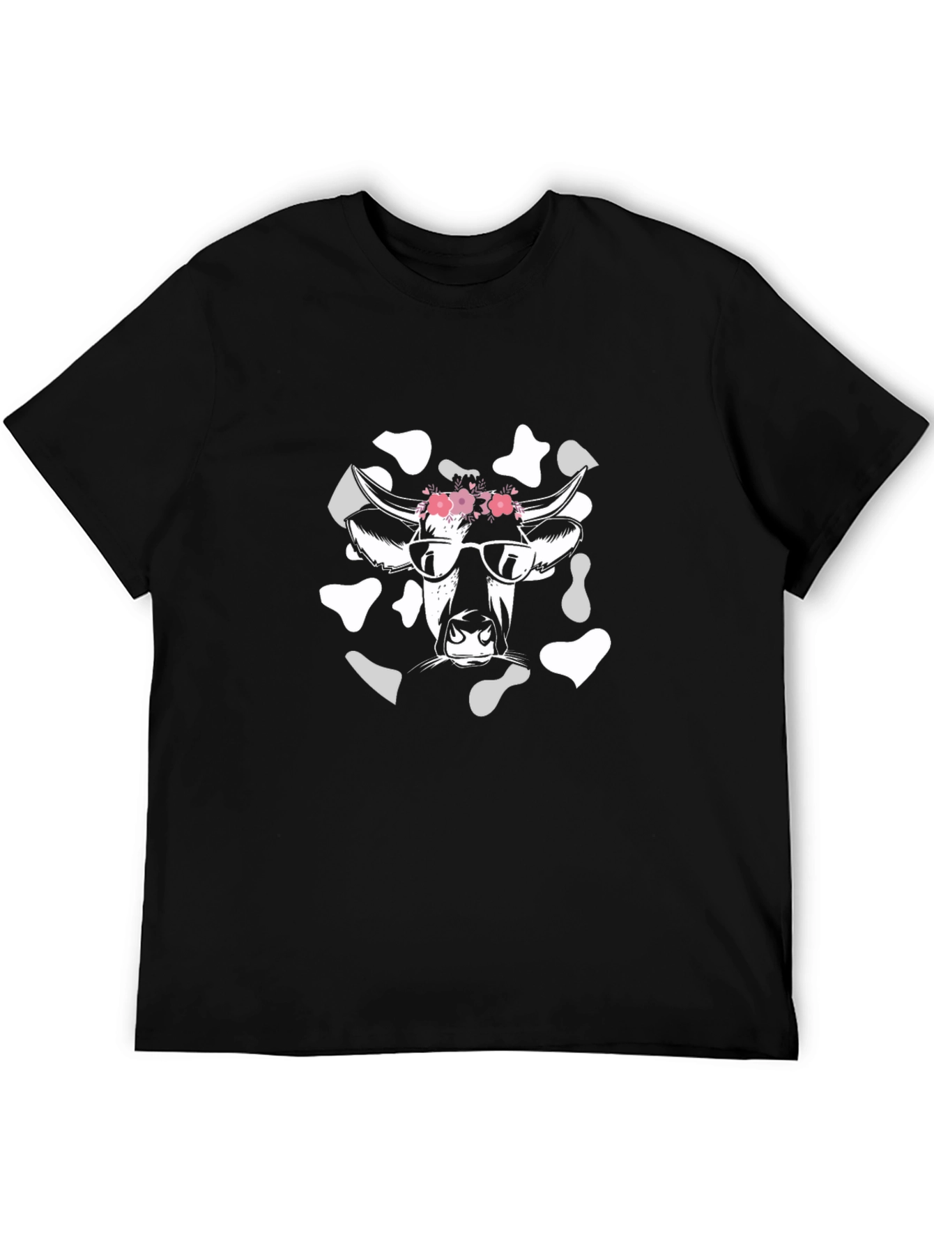 Cool Cow Graphic Tee - Unisex Black T-Shirt