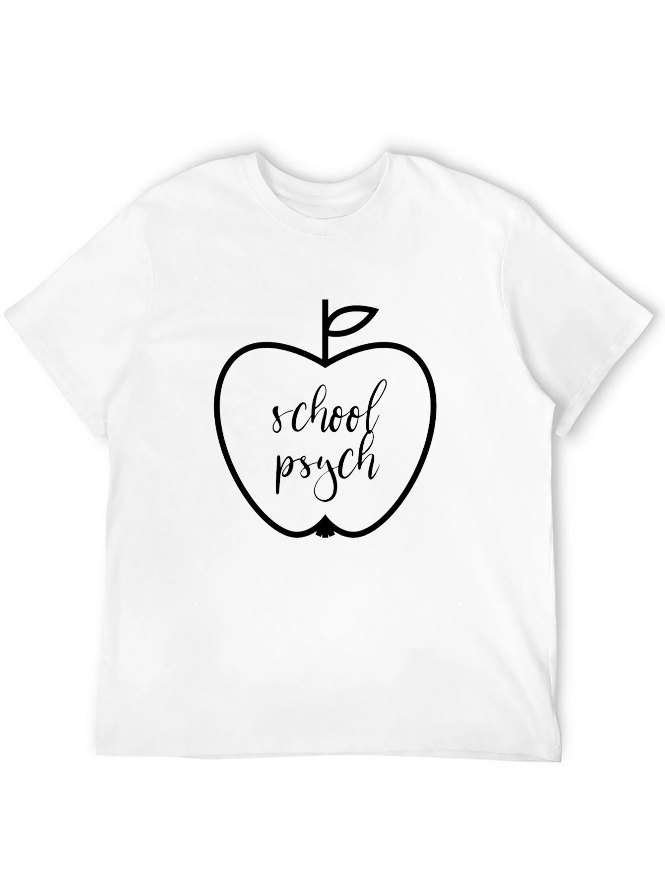 School Psych Apple T-Shirt - Black