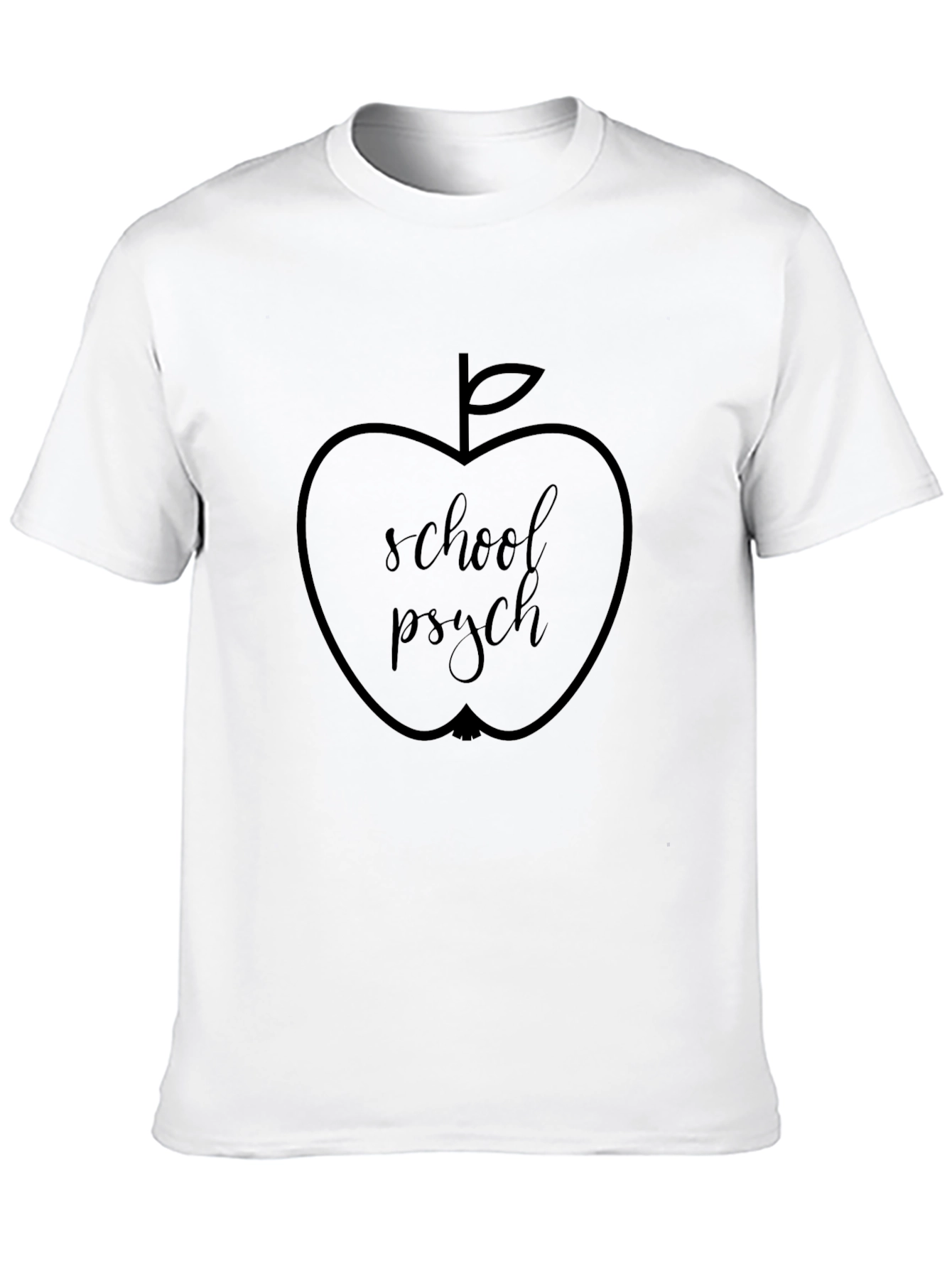 School Psych Apple T-Shirt - Black