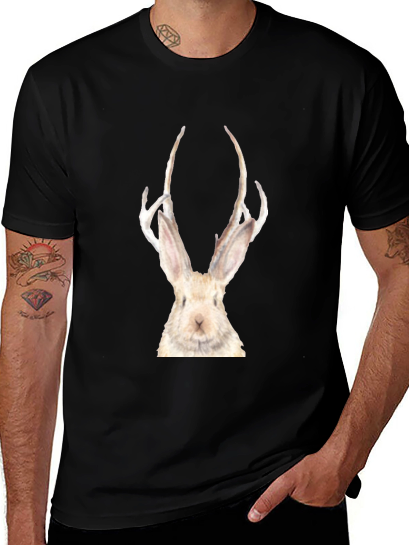 Rabbit Antler Graphic T-Shirt