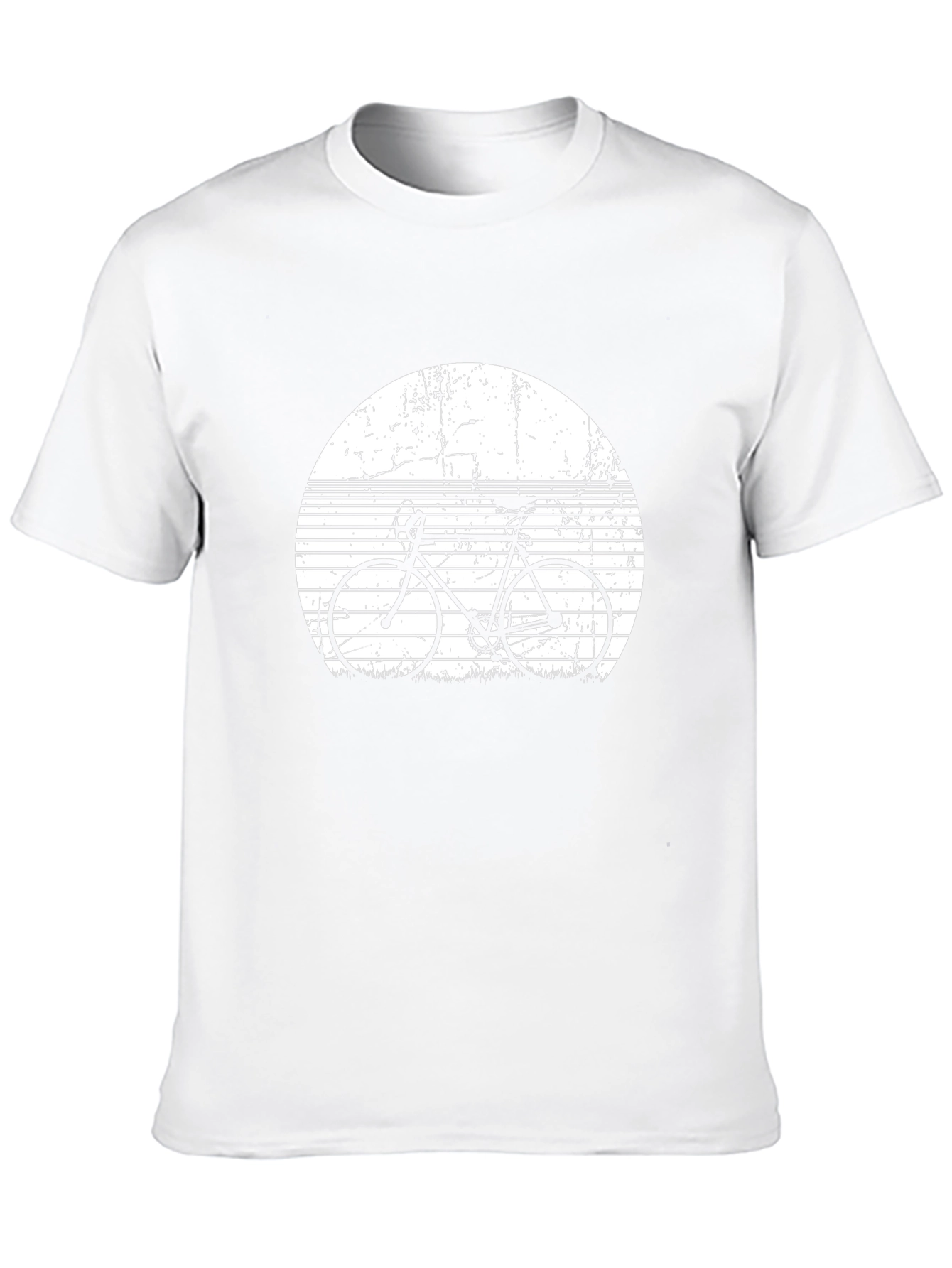 Retro Bike Graphic Tee - Black Cotton T-Shirt