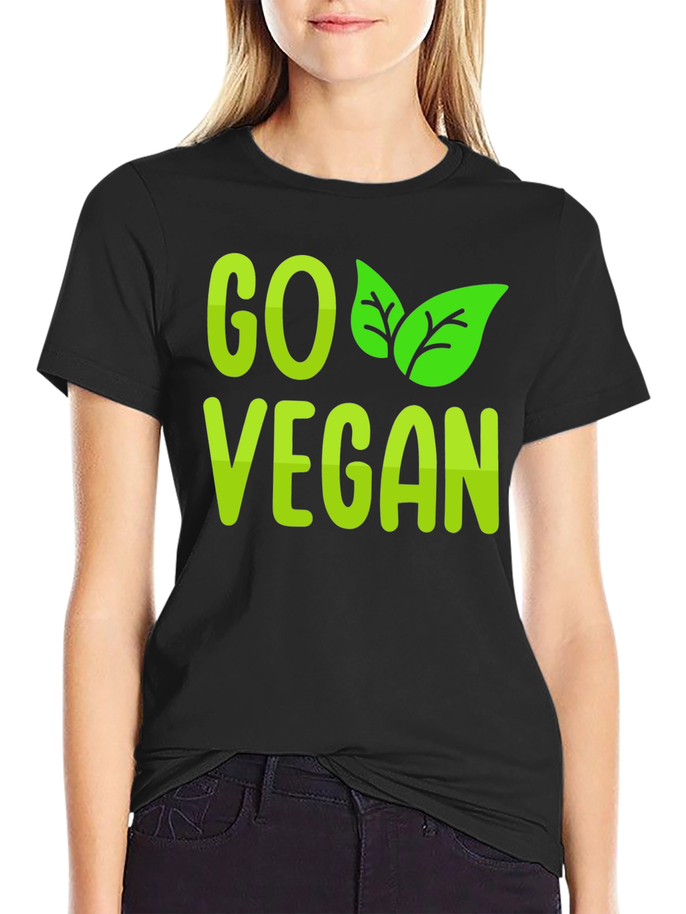 Go Vegan T-Shirt - Stylish Vegan Statement Tee