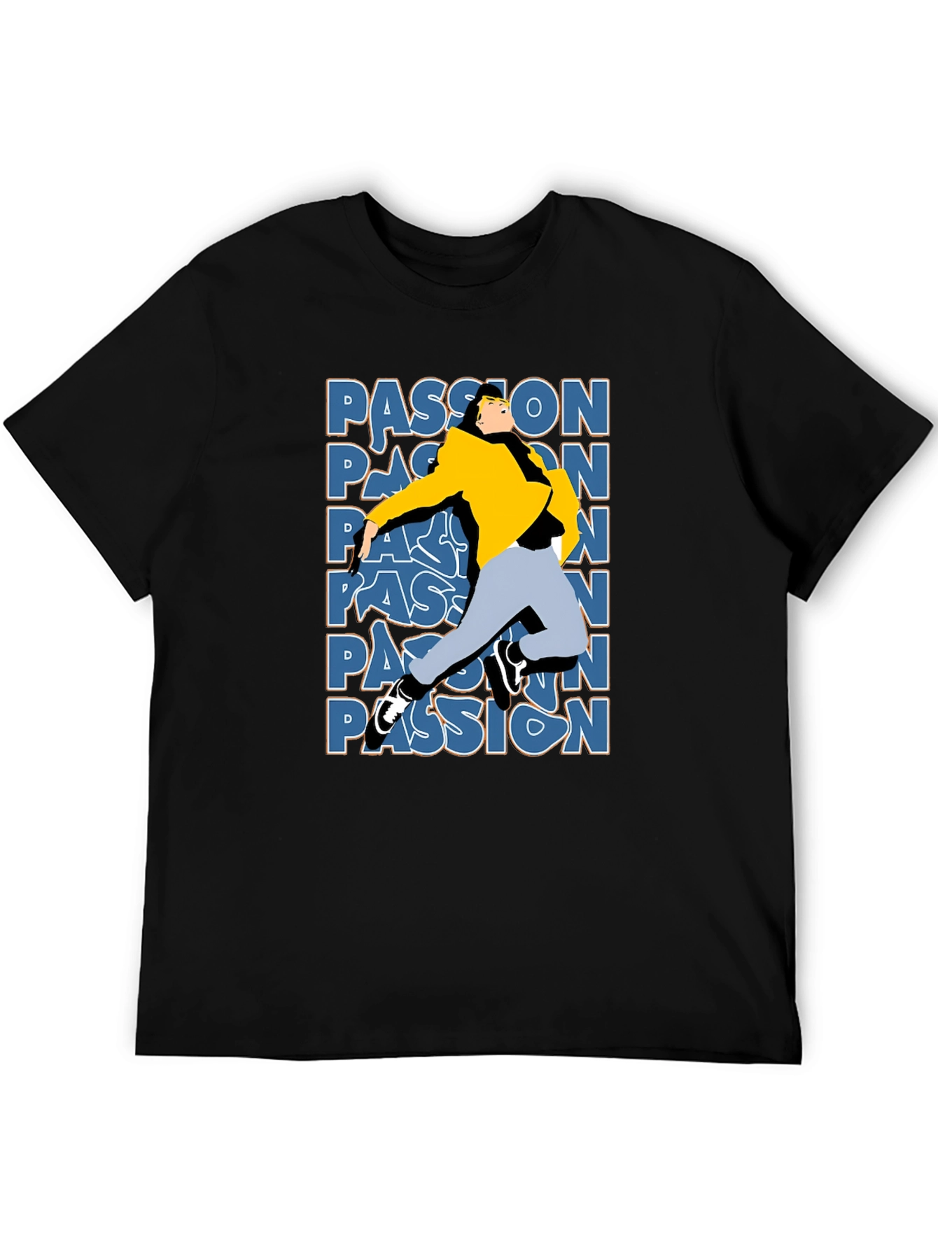 Passion Graphic T-Shirt - Stylish Black Tee