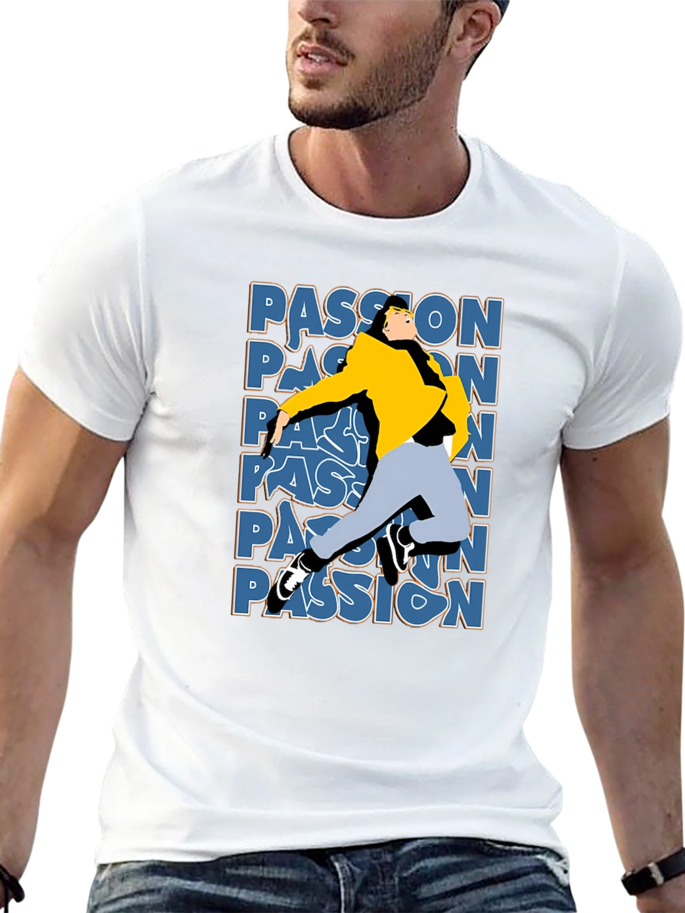 Passion Graphic T-Shirt - Stylish Black Tee