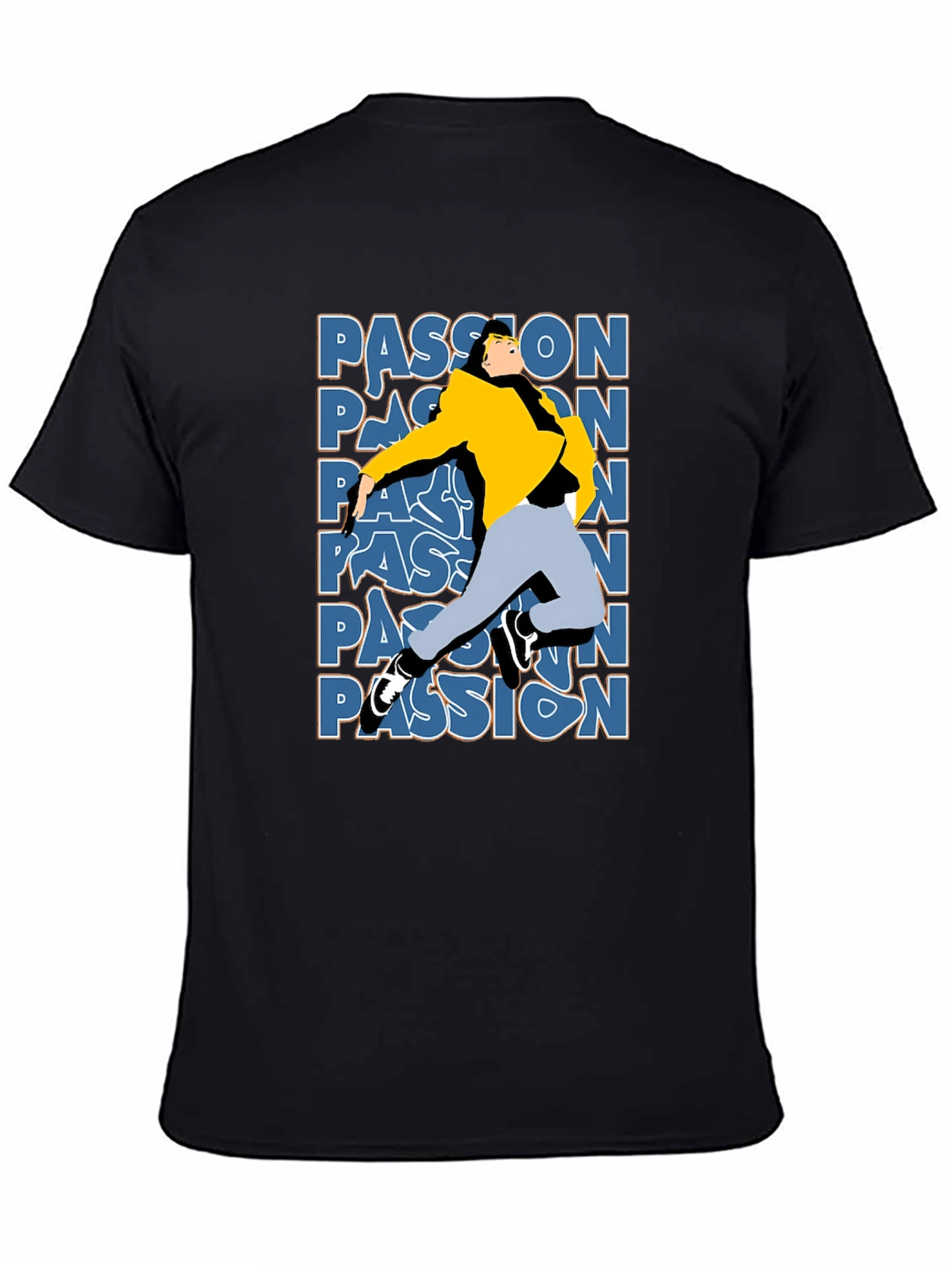 Passion Graphic T-Shirt - Stylish Black Tee