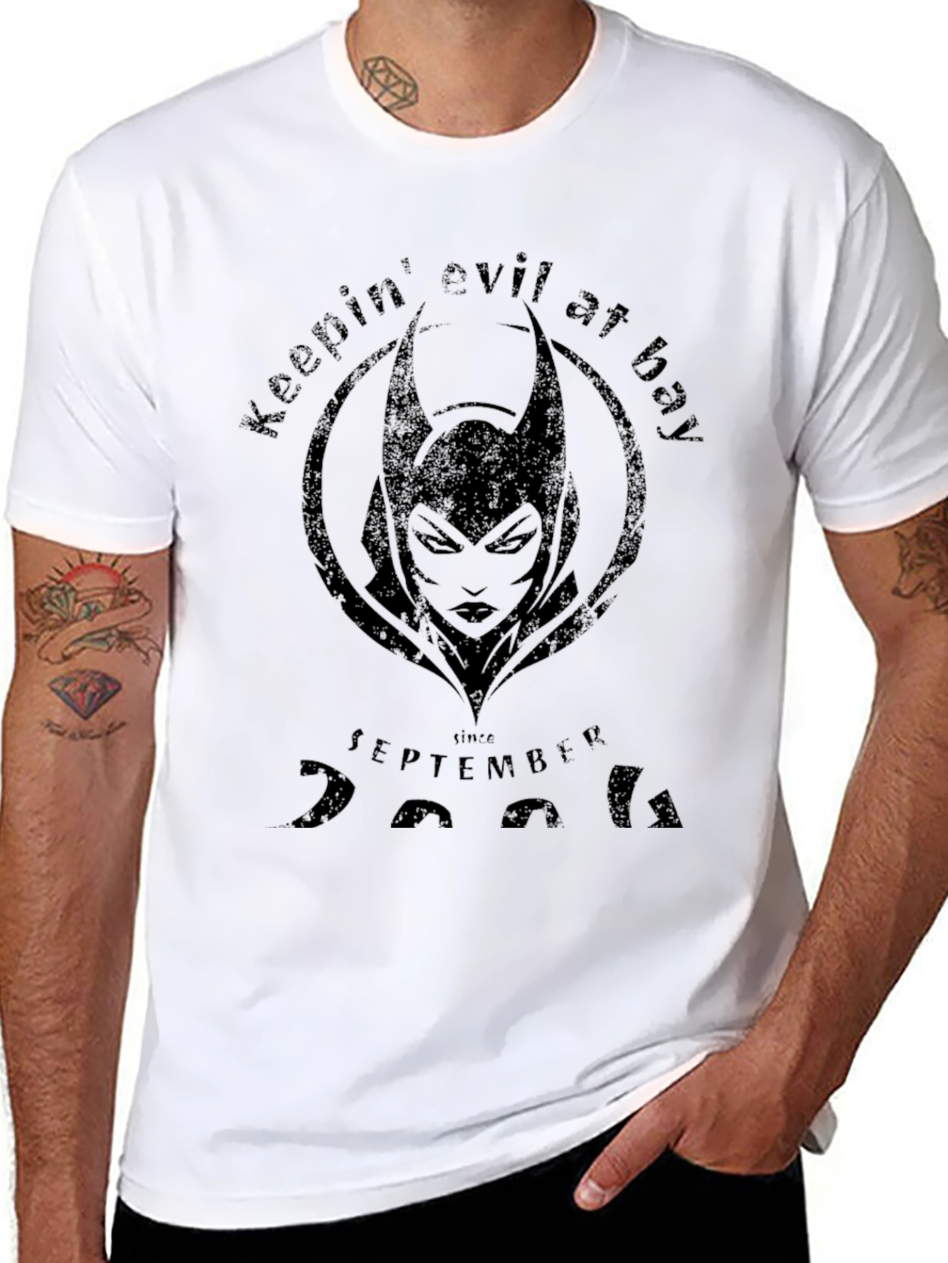 Keepin Evil at Bay Black T-Shirt
