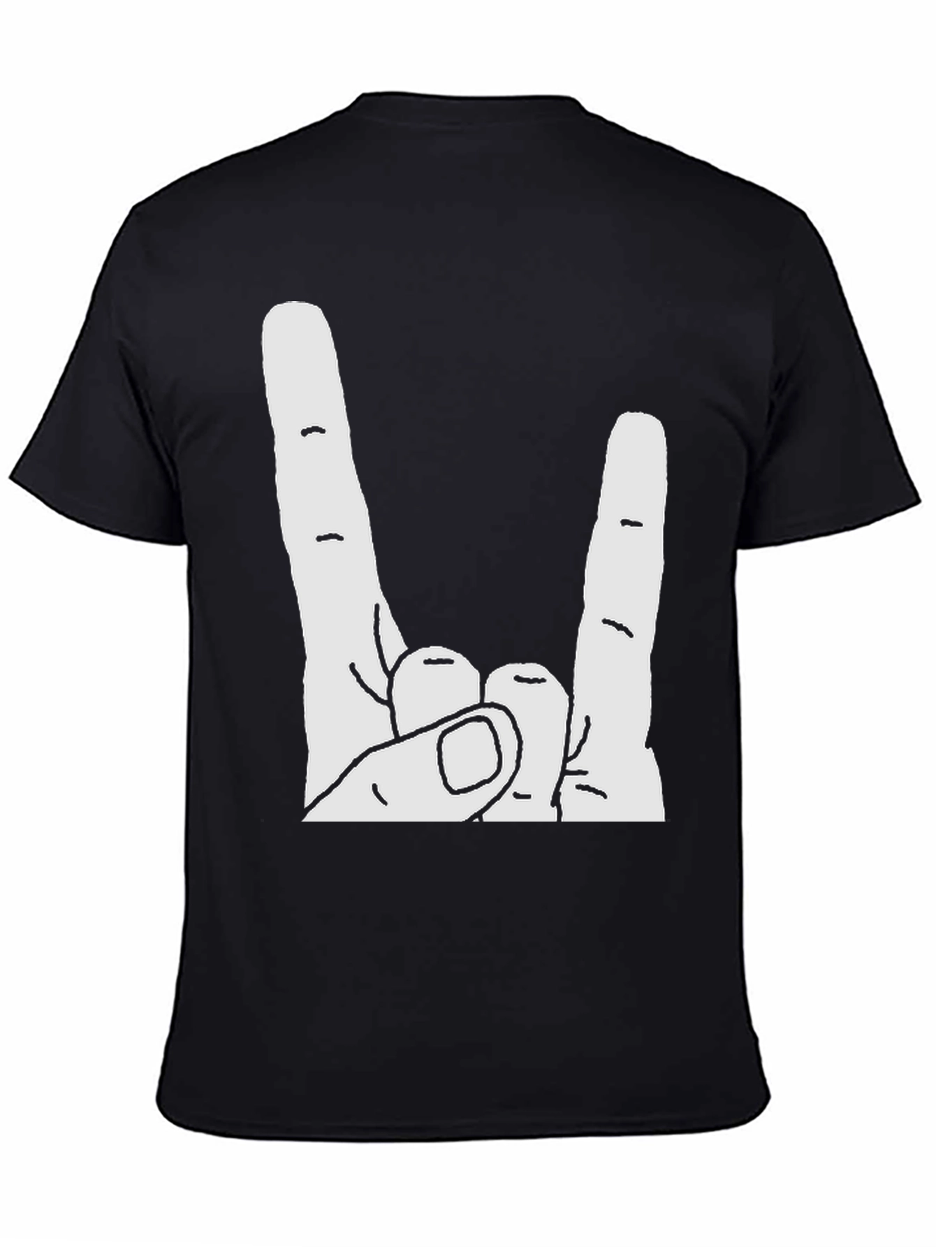 Rock On Hand Gesture Graphic Tee