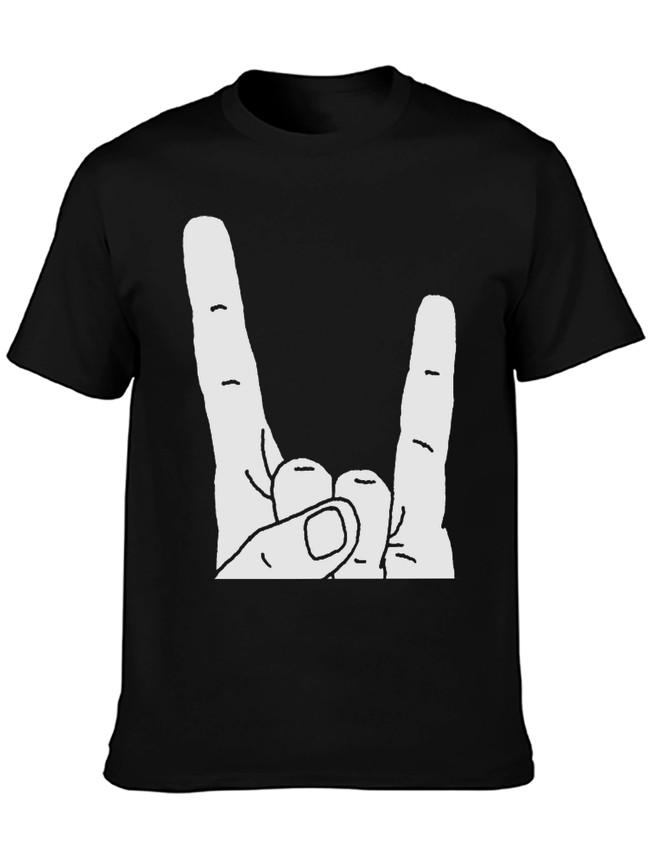 Rock On Hand Gesture Graphic Tee