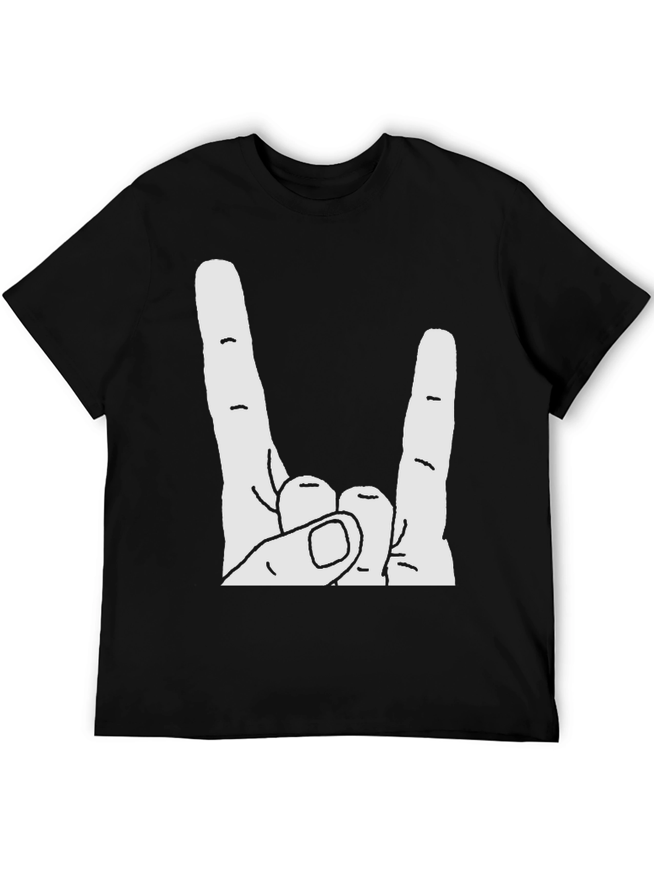 Rock On Hand Gesture Graphic Tee