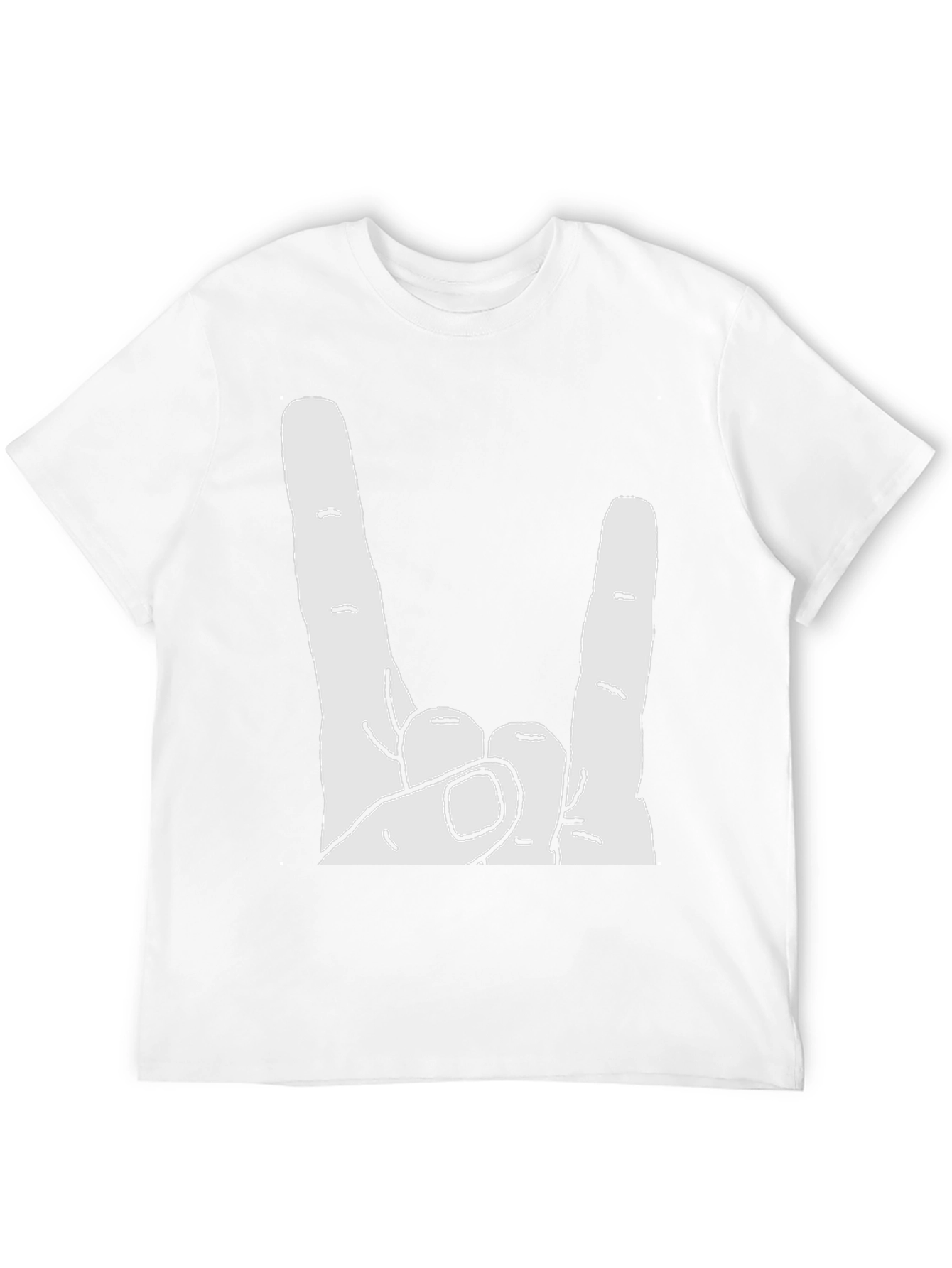 Rock On Hand Gesture Graphic Tee