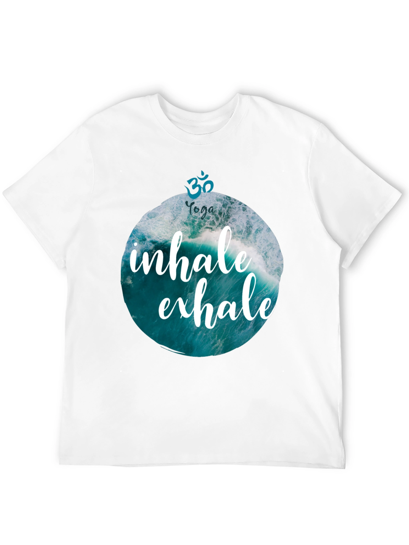 Inhale Exhale Yoga Wave Graphic T-Shirt