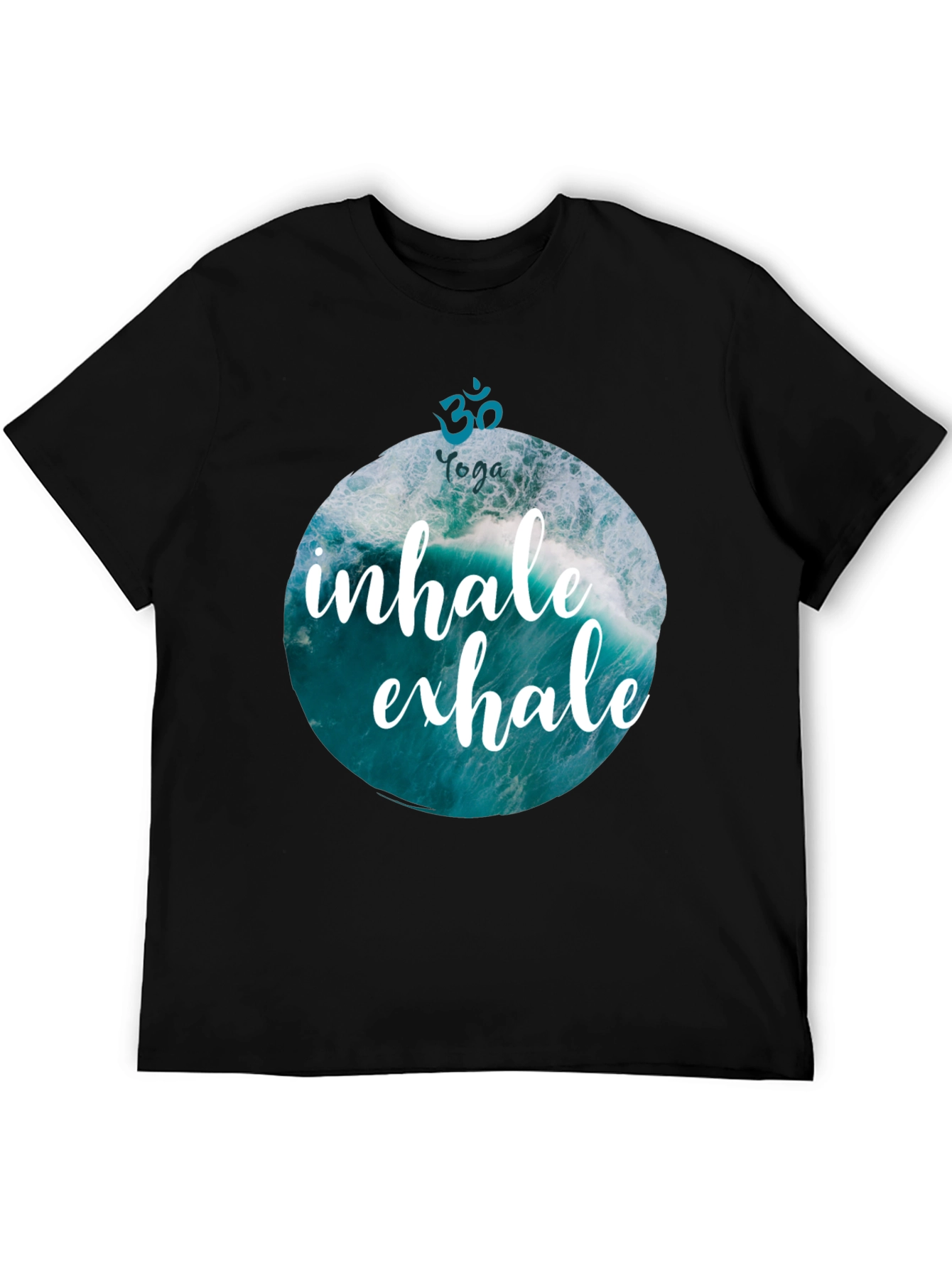 Inhale Exhale Yoga Wave Graphic T-Shirt