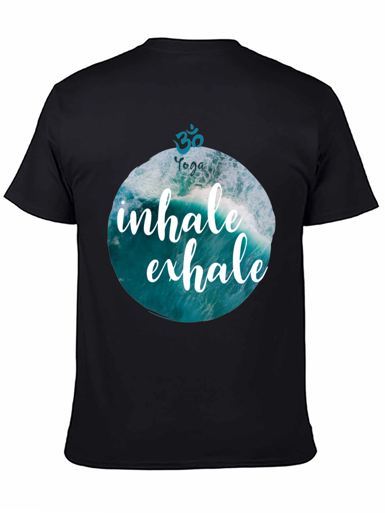 Inhale Exhale Yoga Wave Graphic T-Shirt