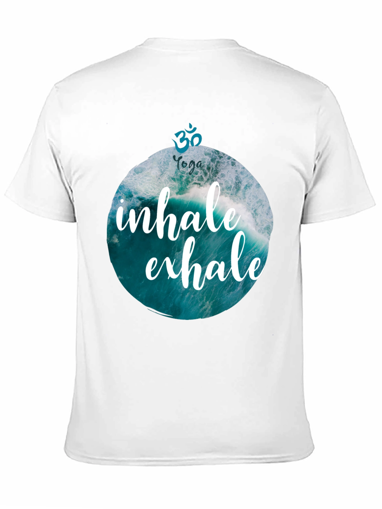 Inhale Exhale Yoga Wave Graphic T-Shirt