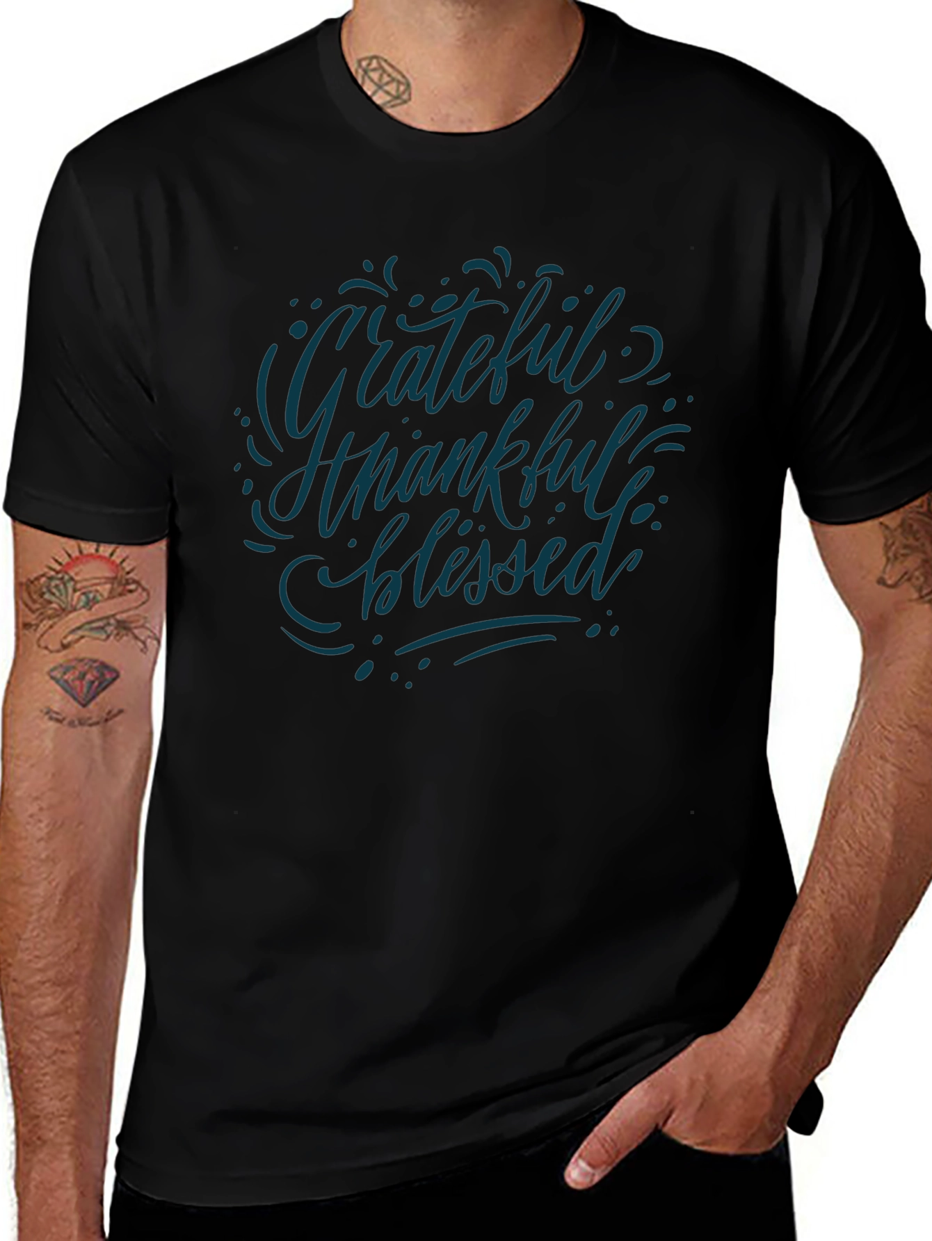 Grateful Thankful Blessed Graphic Tee