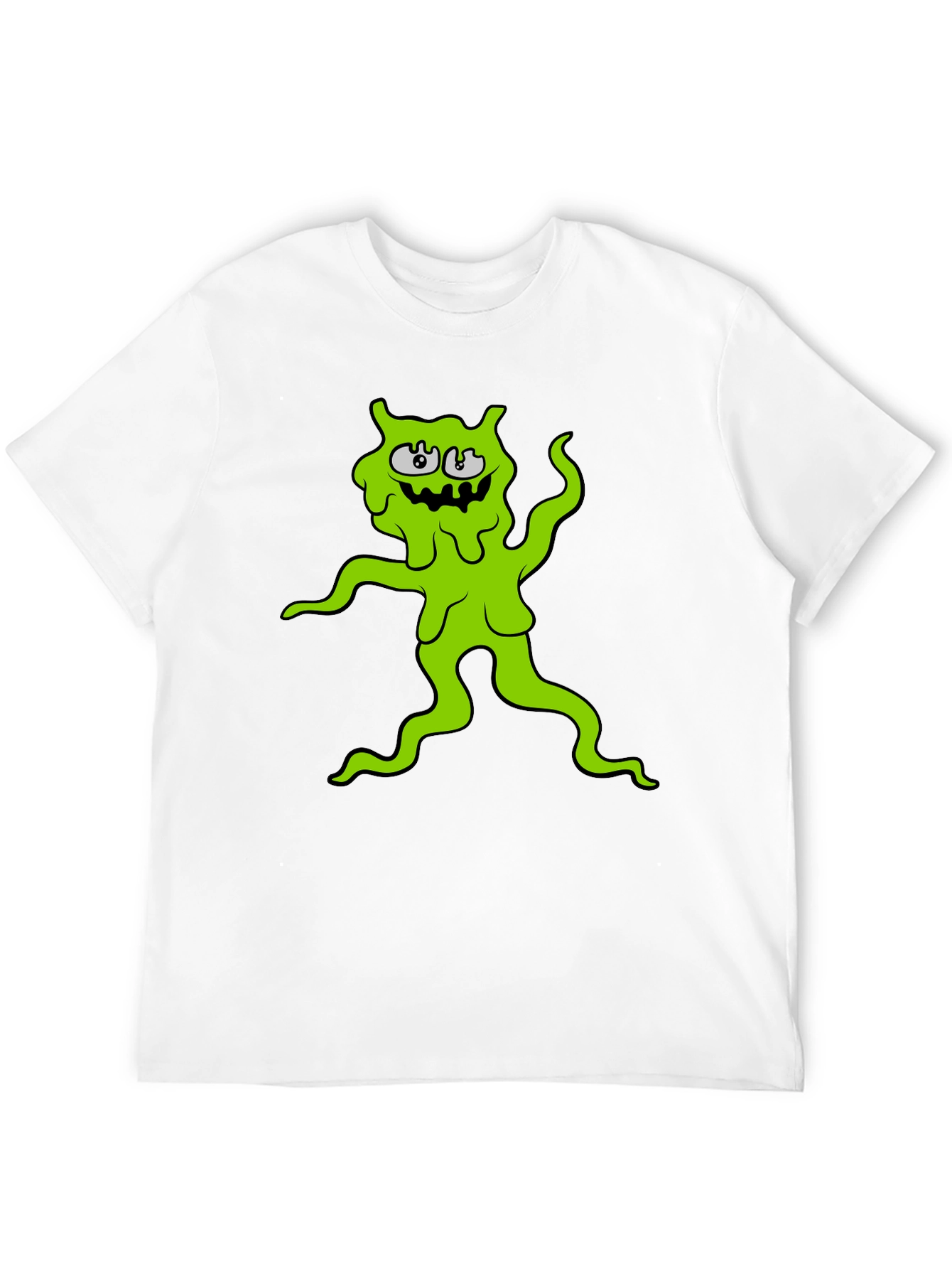 Green Slime Monster Graphic Tee - Black