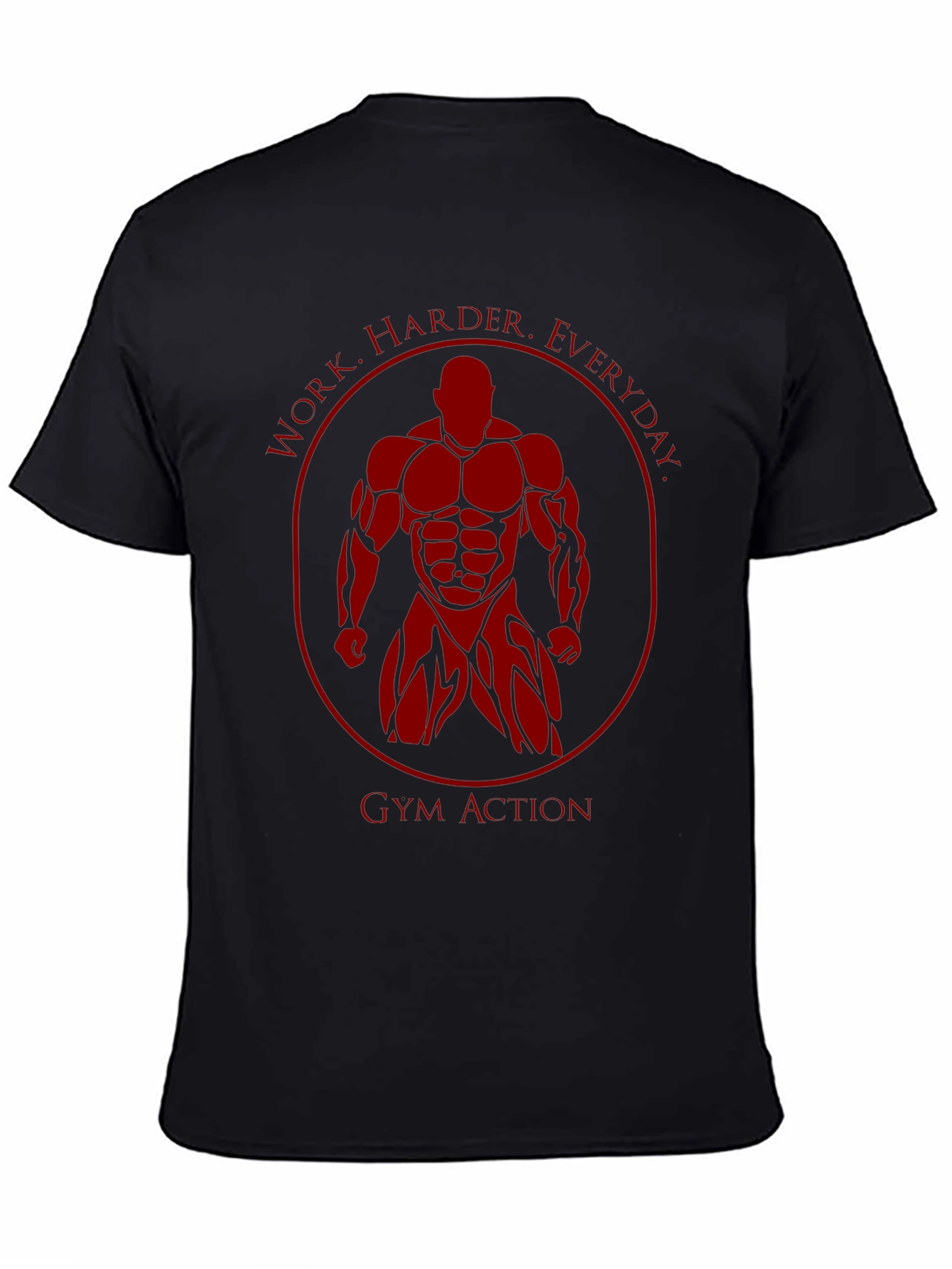 Gym Action Bodybuilder Graphic T-Shirt