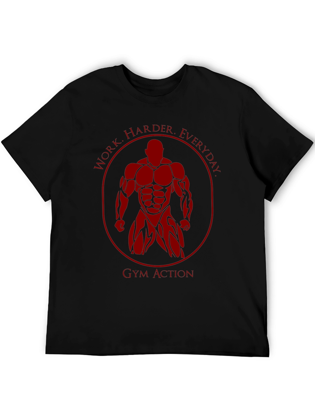 Gym Action Bodybuilder Graphic T-Shirt