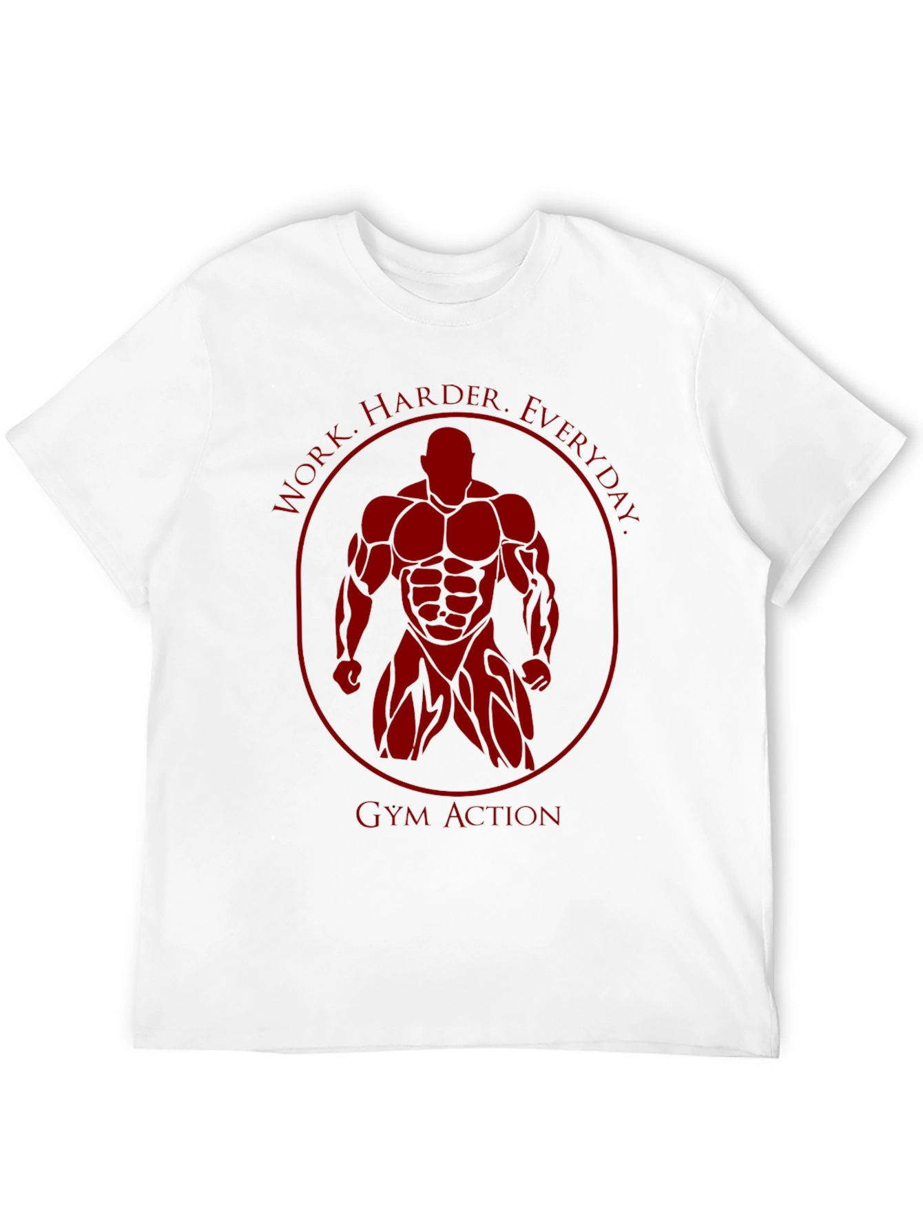 Gym Action Bodybuilder Graphic T-Shirt