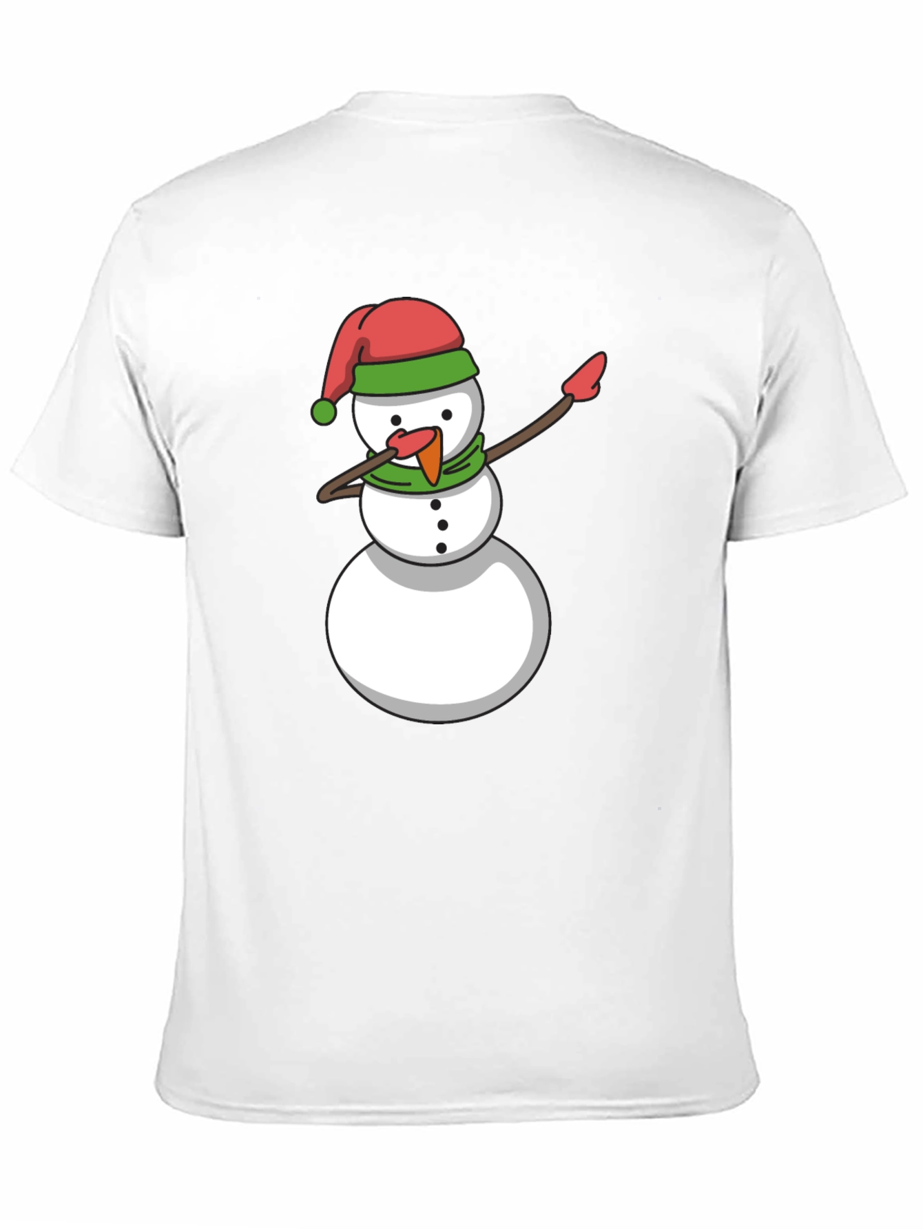Dabbing Snowman Holiday Tee - Black