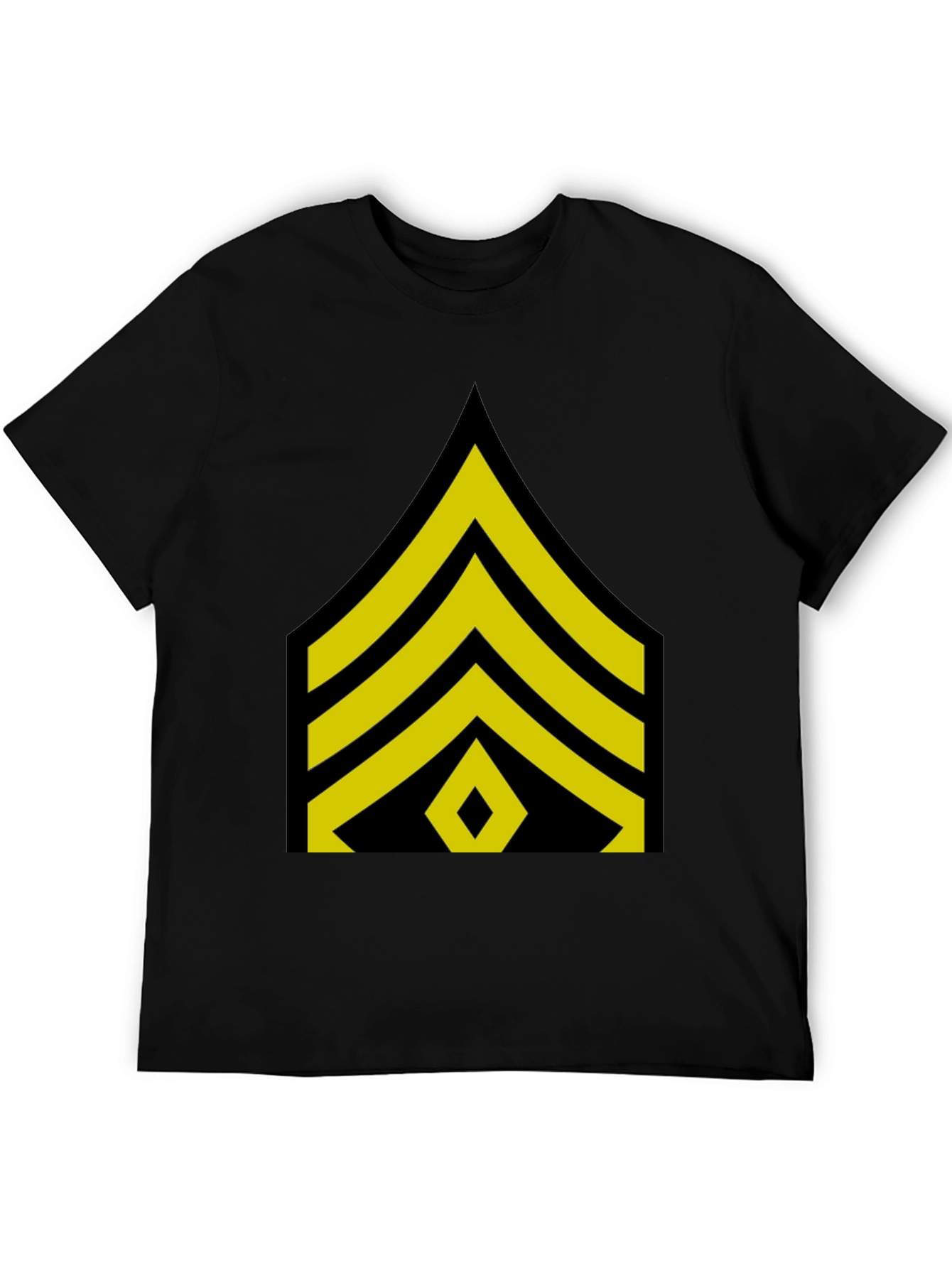 Sergeant Stripes Graphic Black T-Shirt