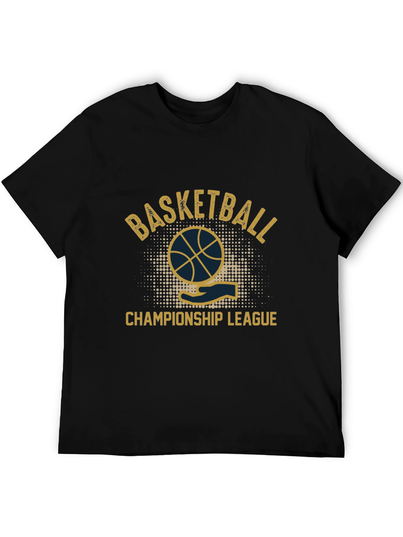 Basketball Championship League Black T-Shirt