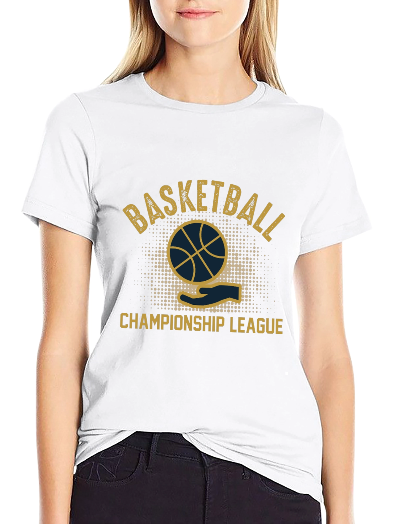 Basketball Championship League Black T-Shirt