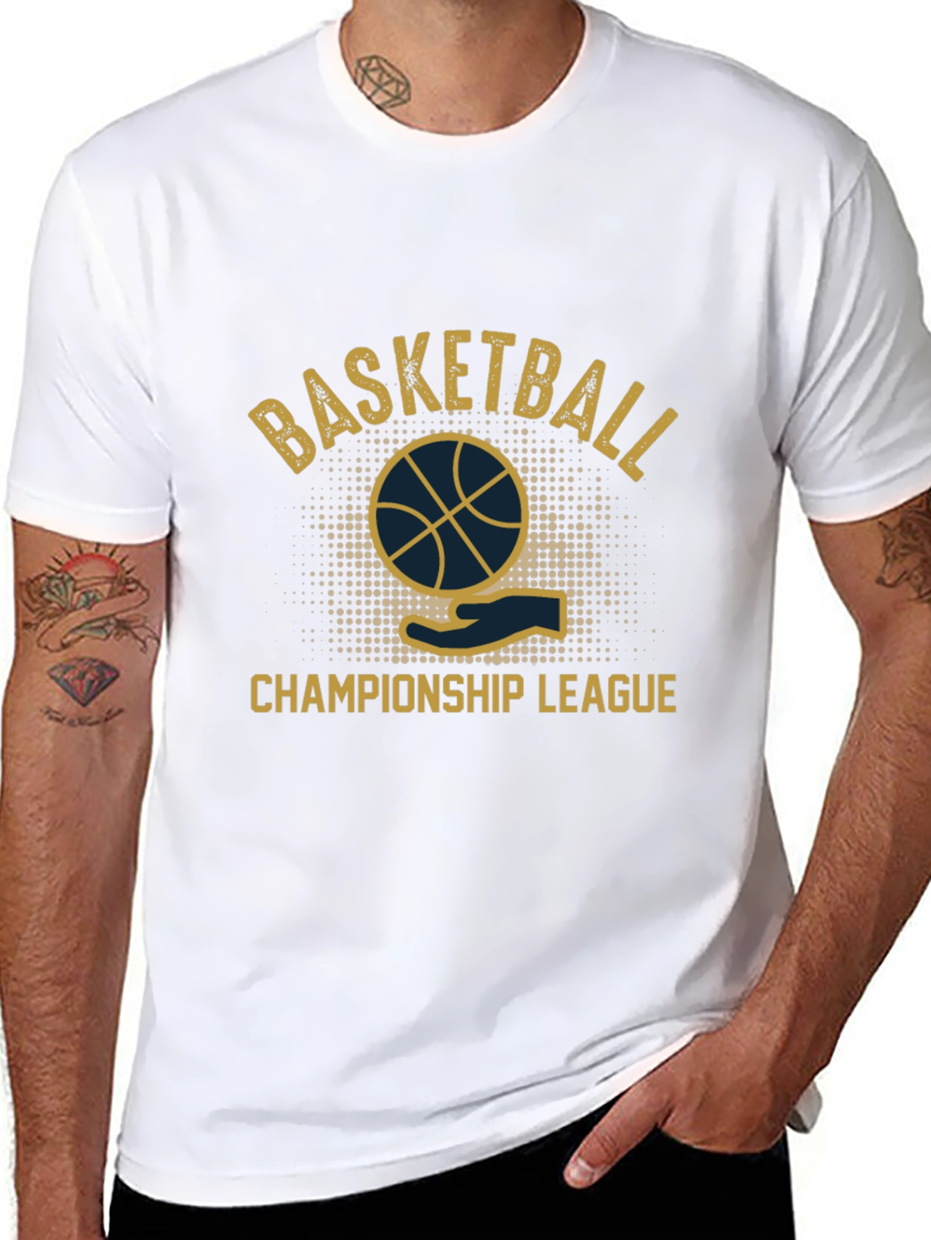 Basketball Championship League Black T-Shirt