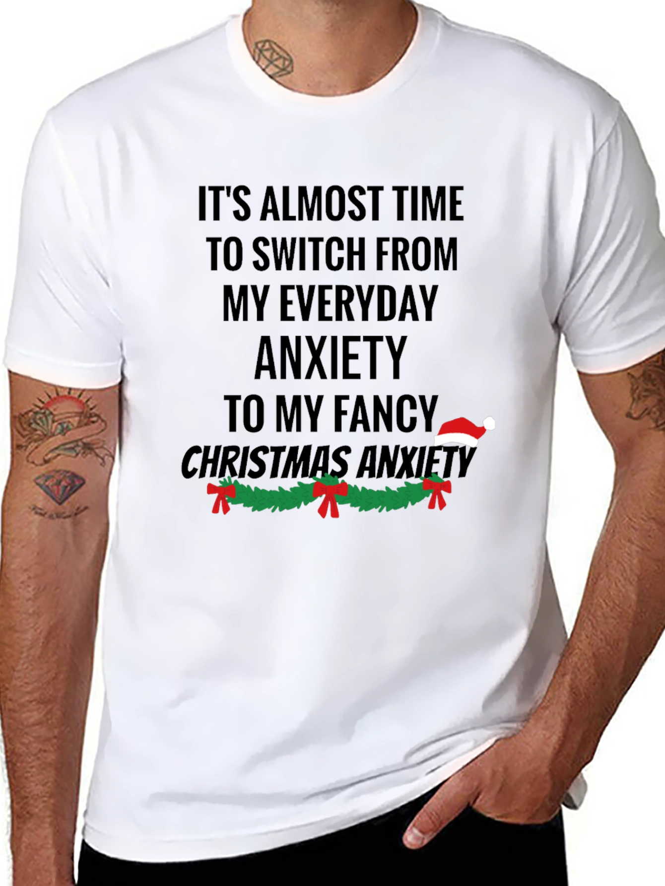 Funny Christmas Anxiety T-Shirt