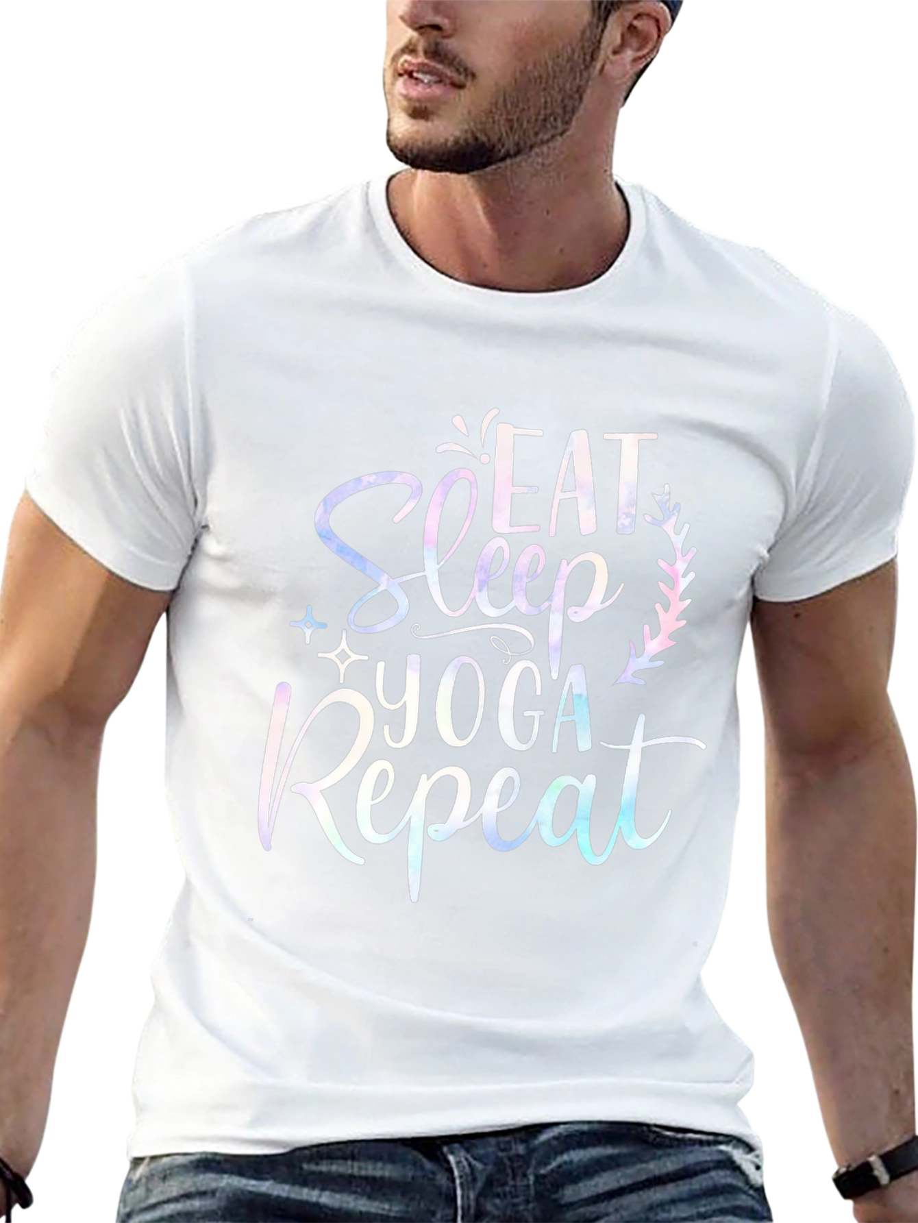 Eat Sleep Yoga Repeat Black T-Shirt