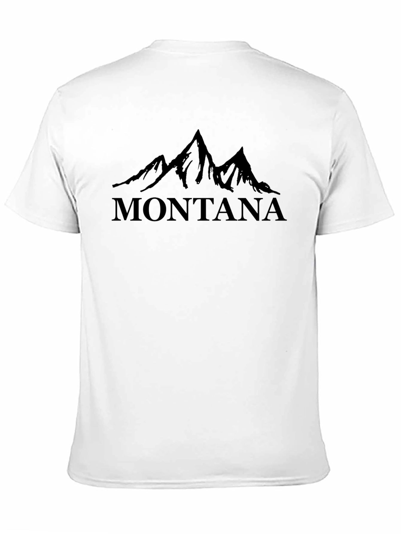 Montana Mountain Graphic Tee - Black Cotton Shirt