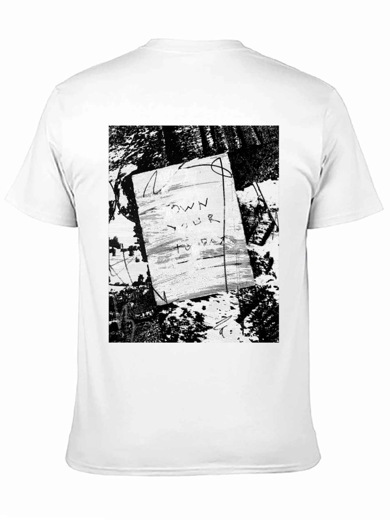 Artistic Graphic Print Black T-Shirt