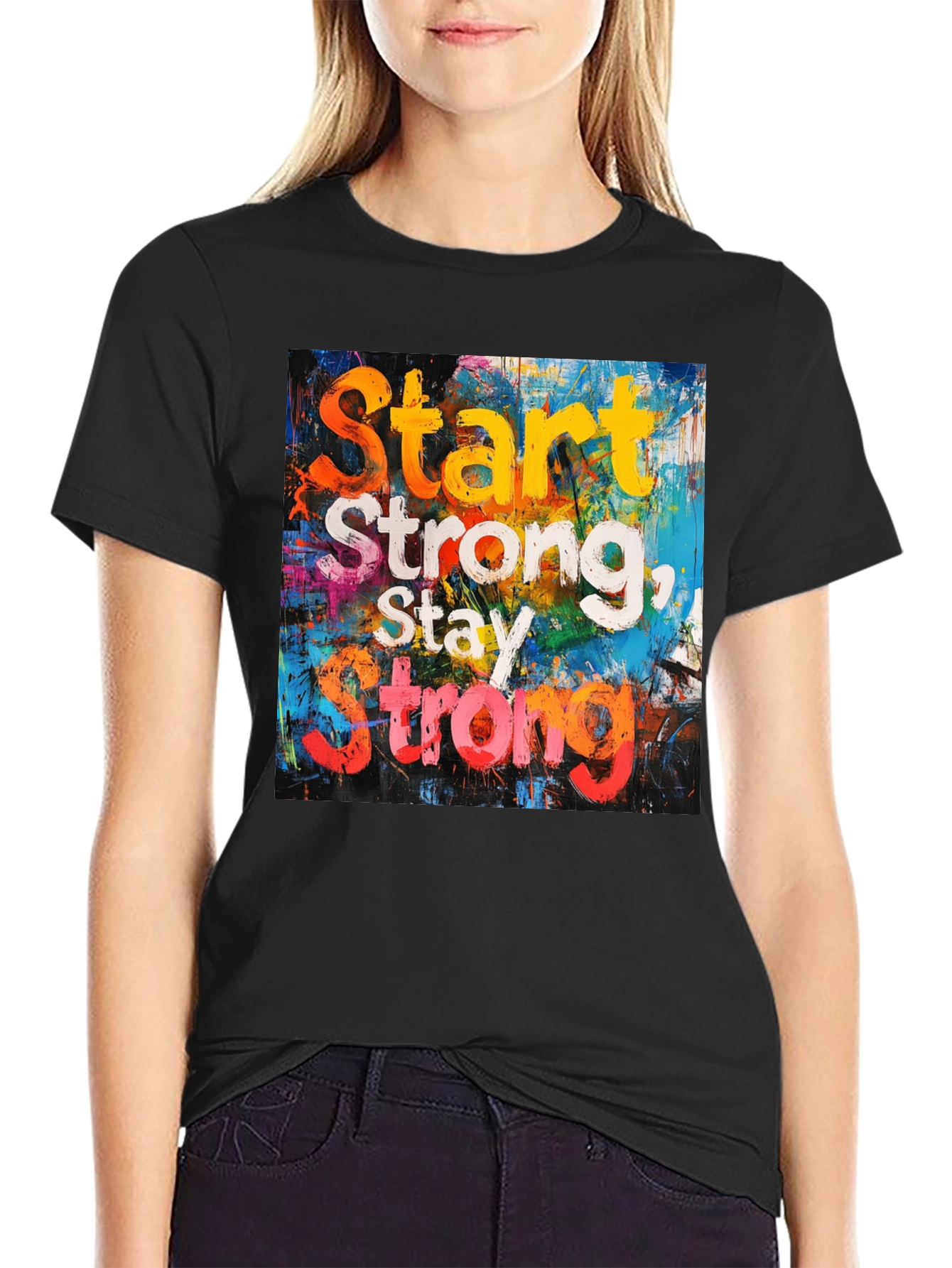 Start Strong T-Shirt: Motivational Graphic Tee