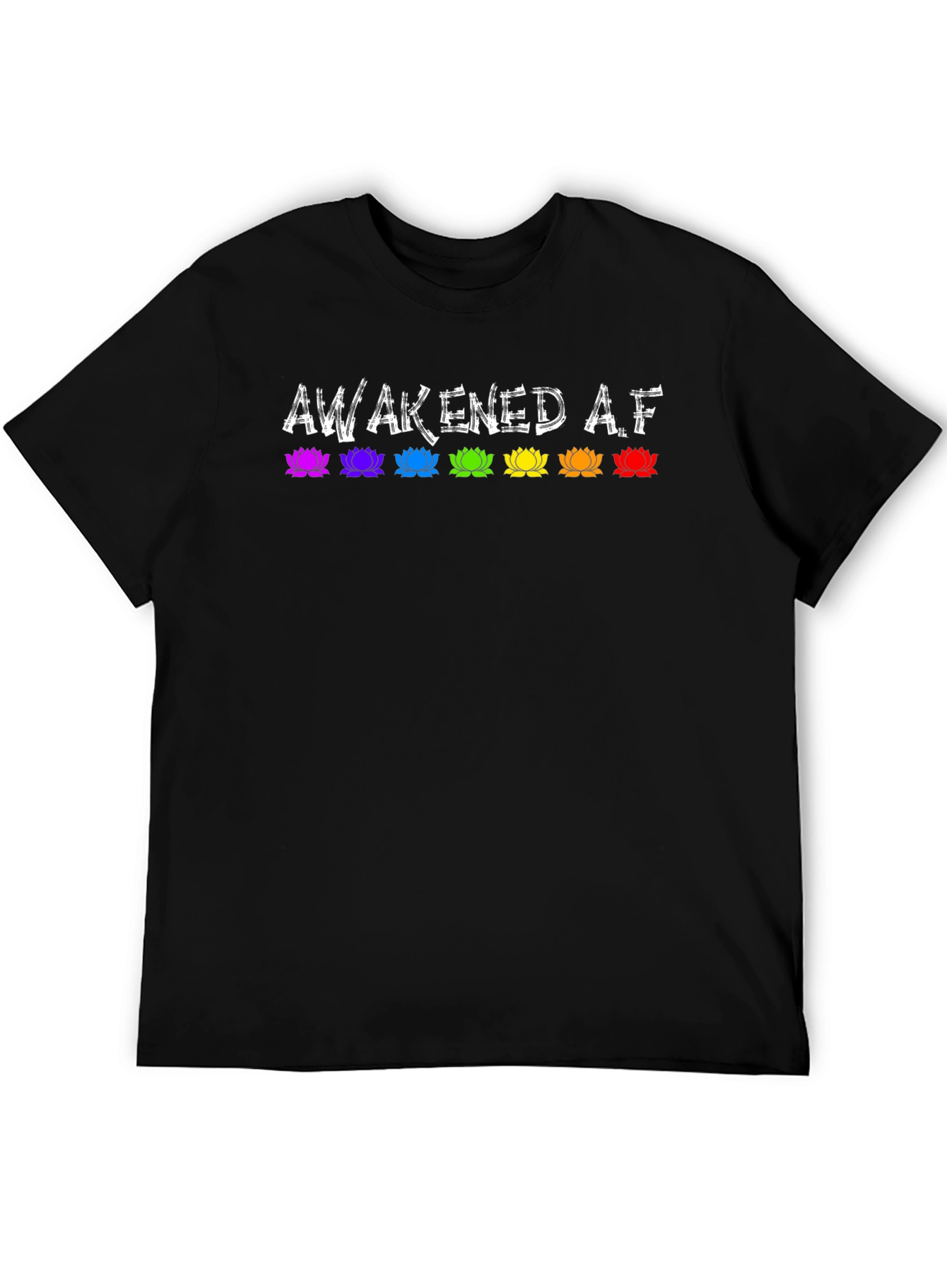 Awakened AF Lotus Graphic Tee - Unisex Black T-Shirt