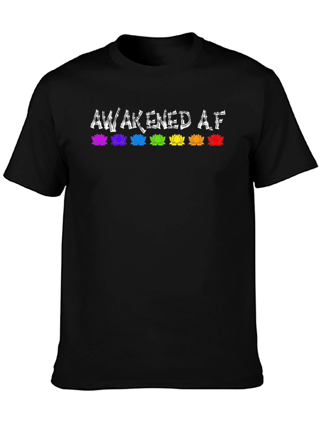 Awakened AF Lotus Graphic Tee - Unisex Black T-Shirt