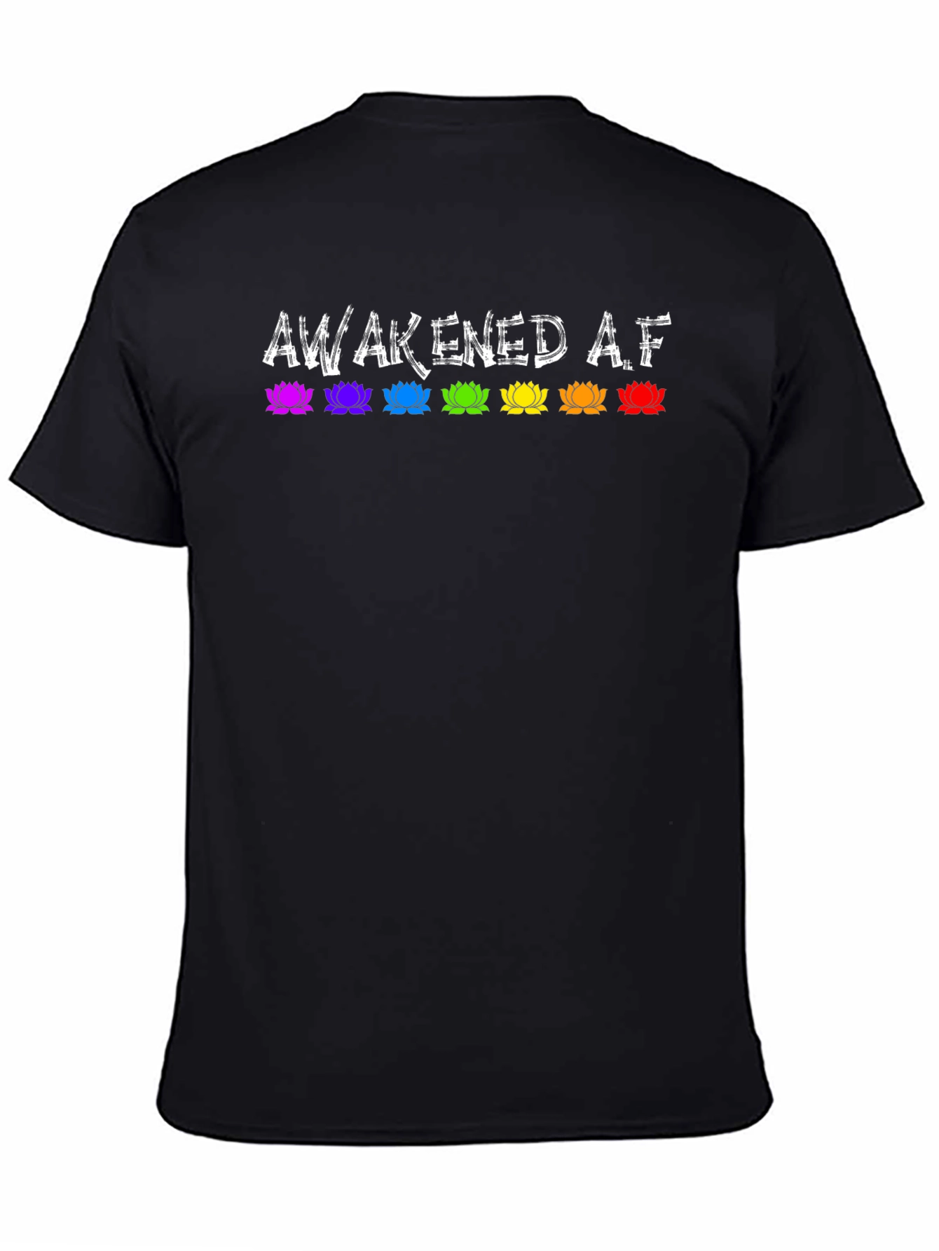Awakened AF Lotus Graphic Tee - Unisex Black T-Shirt