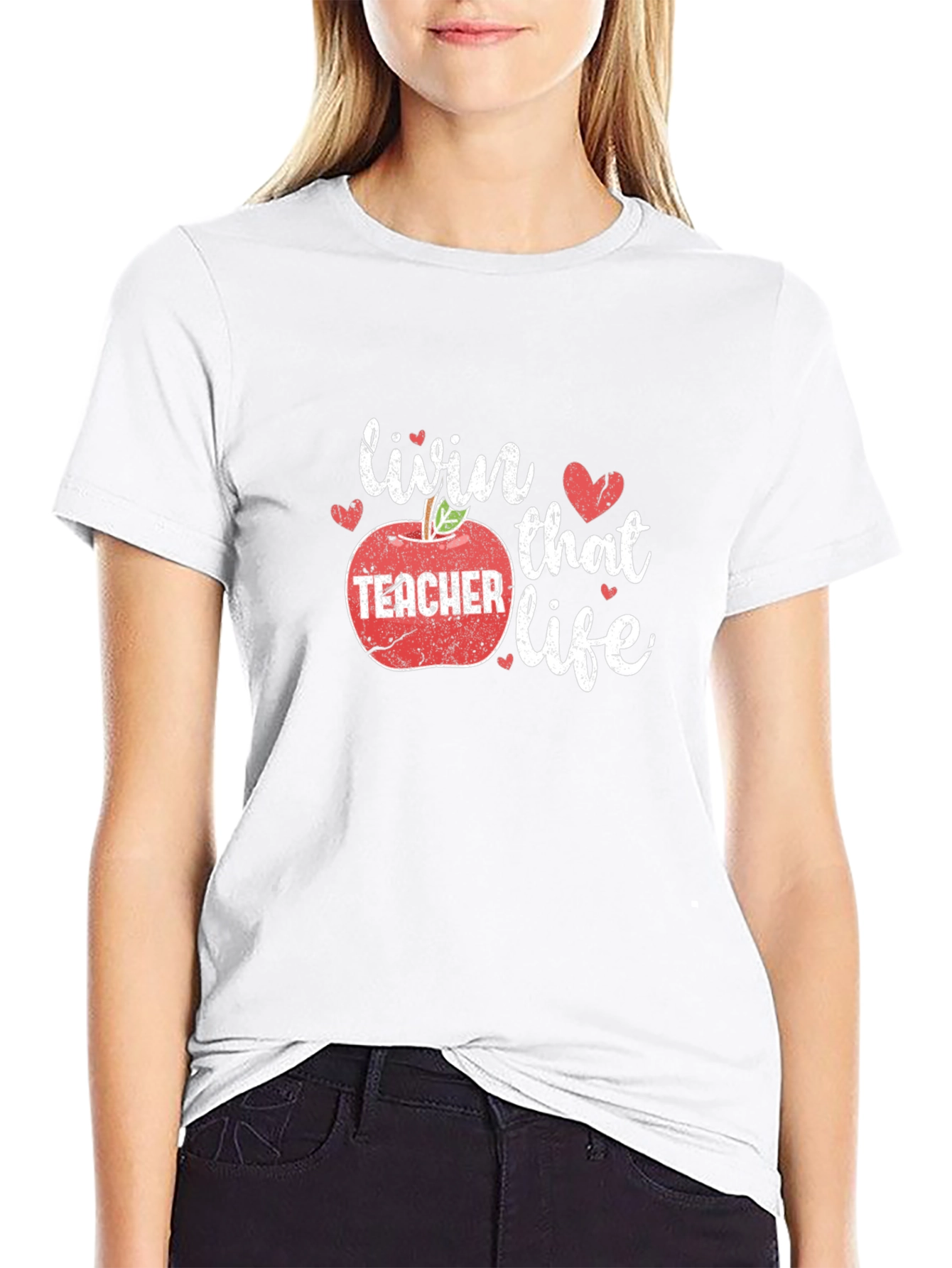 Livin That Teacher Life Graphic Tee - Black