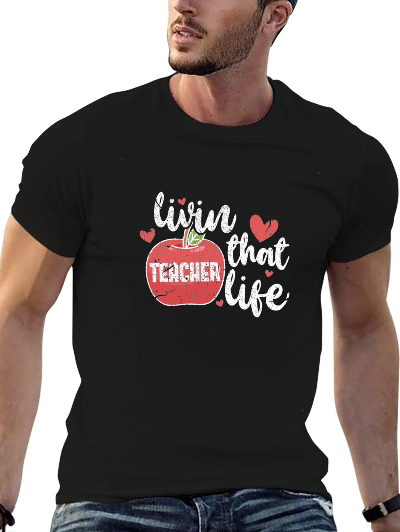 Livin That Teacher Life Graphic Tee - Black