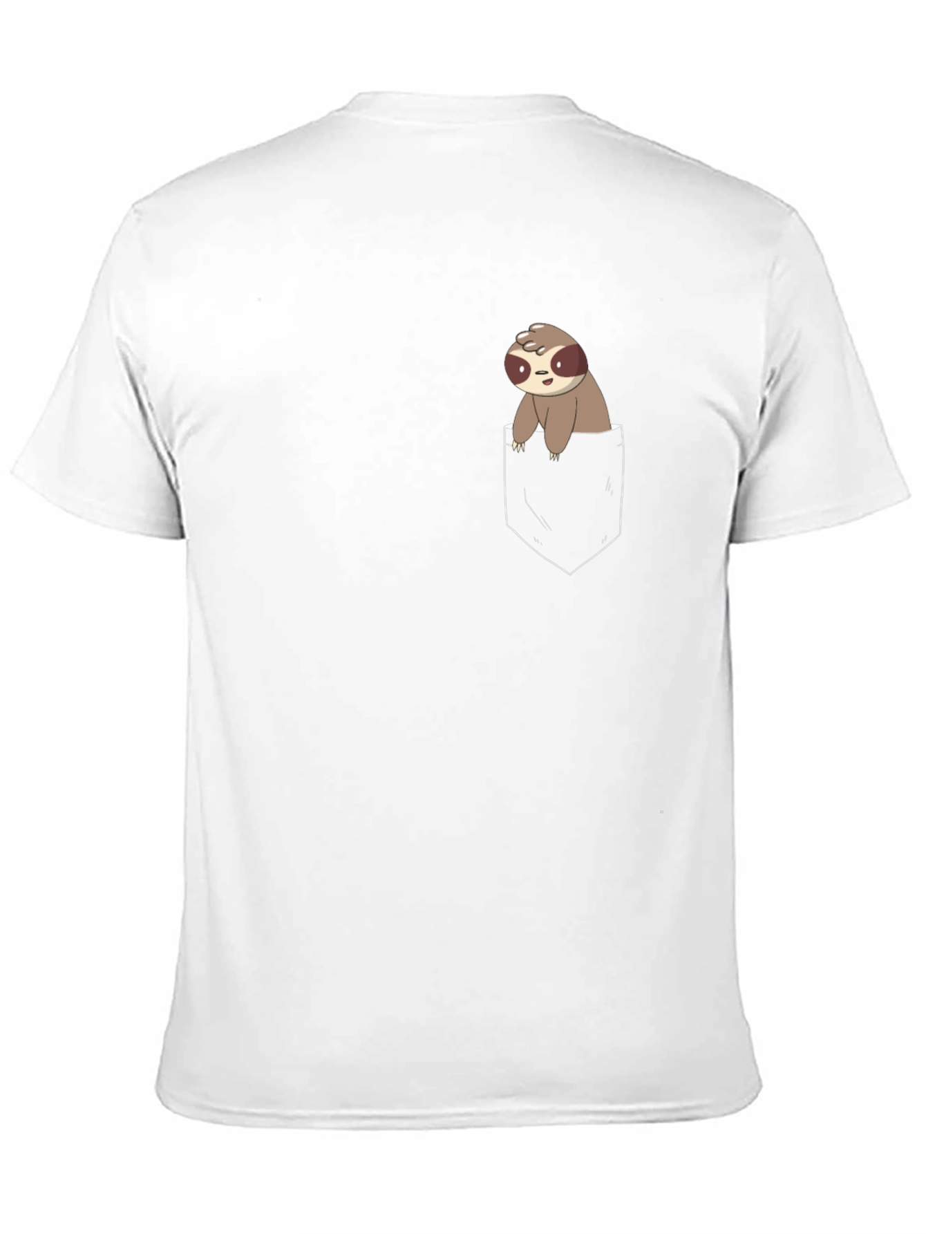 Sloth in Pocket Graphic Tee - Black Cotton Blend